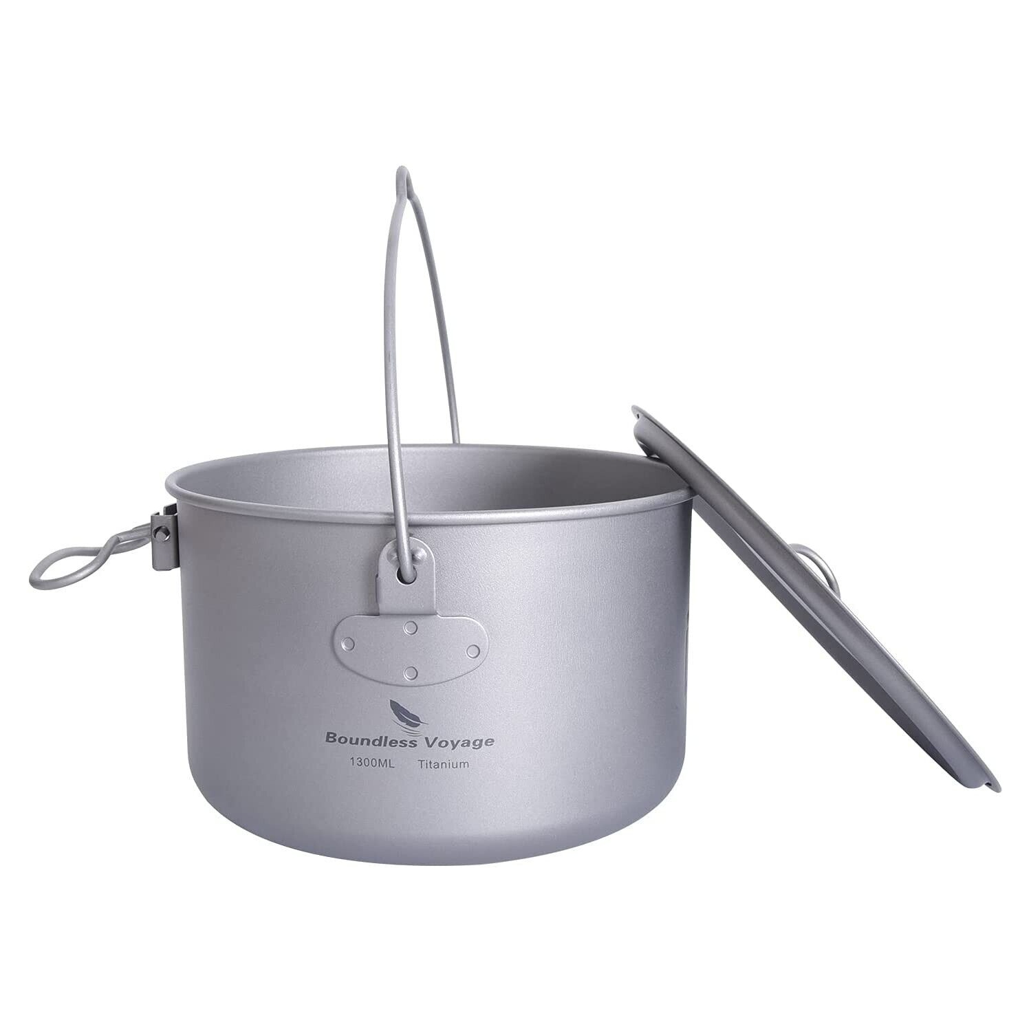 Boundless Voyage Outdoor Camping Ultralight Portable Cooking Pot Cookware 1300ML