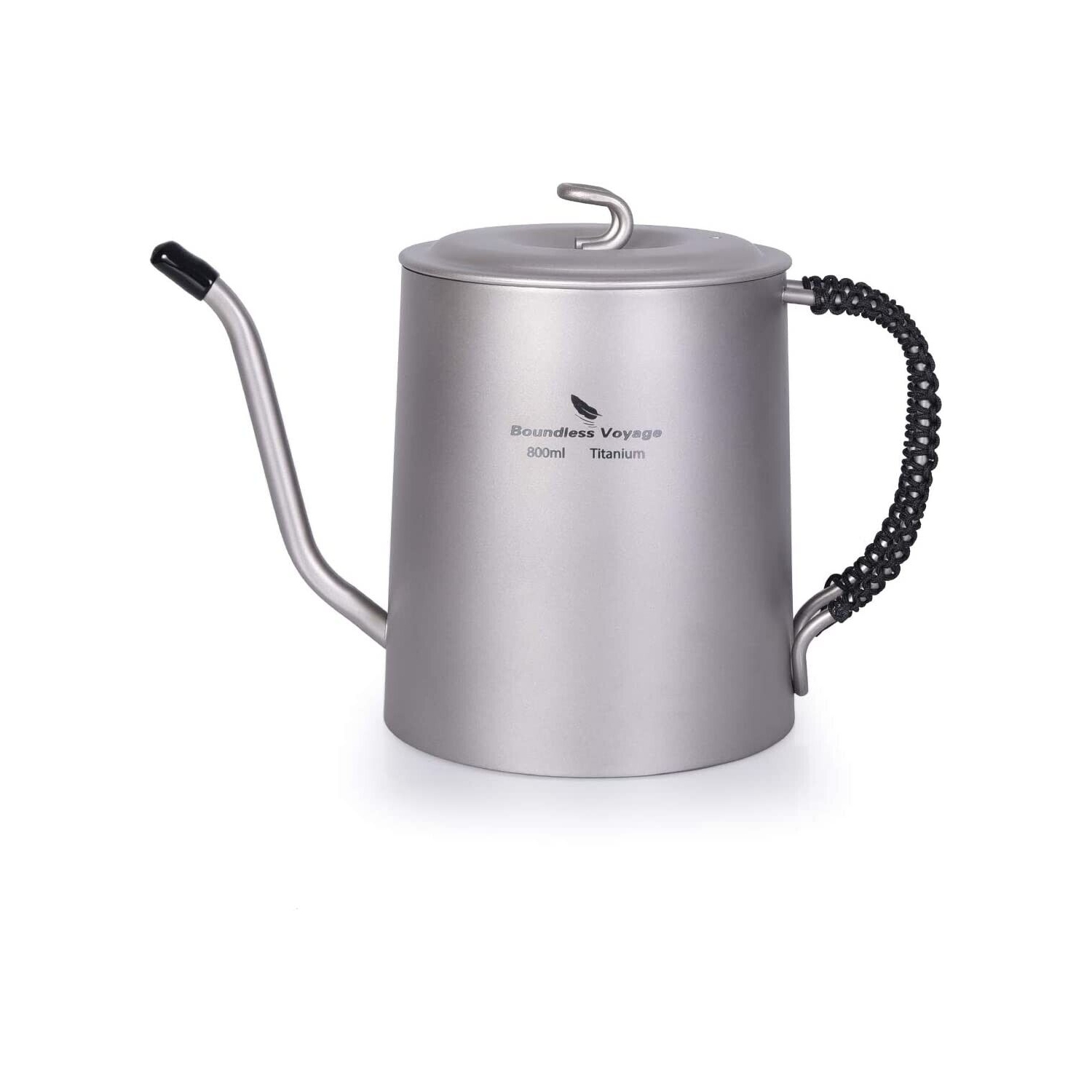 Boundless Voyage Titanium 800ml Kettle with Anti-scalding Handle Gooseneck