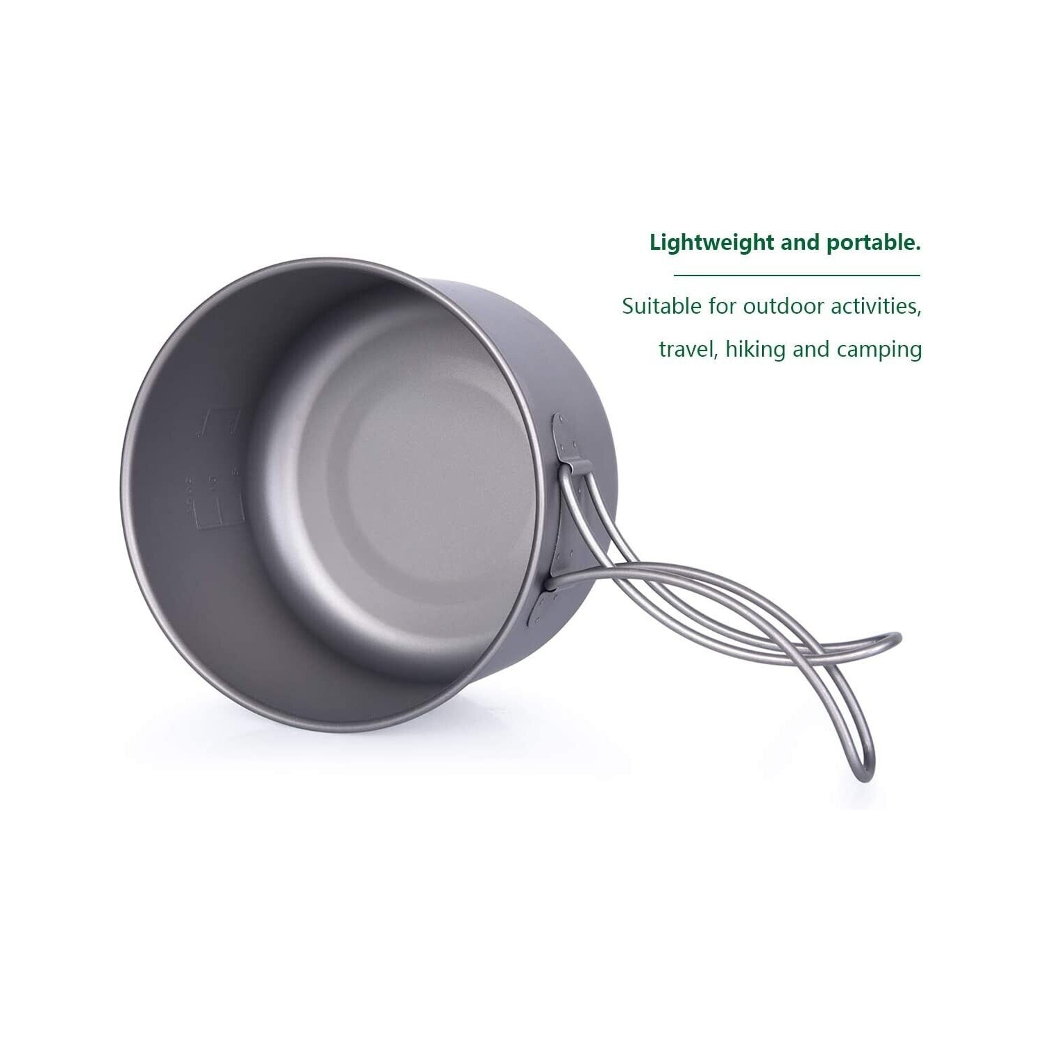 Boundless Voyage Outdoor 800ml Titanium Pot with Lid Collapsible | fits 230g gas