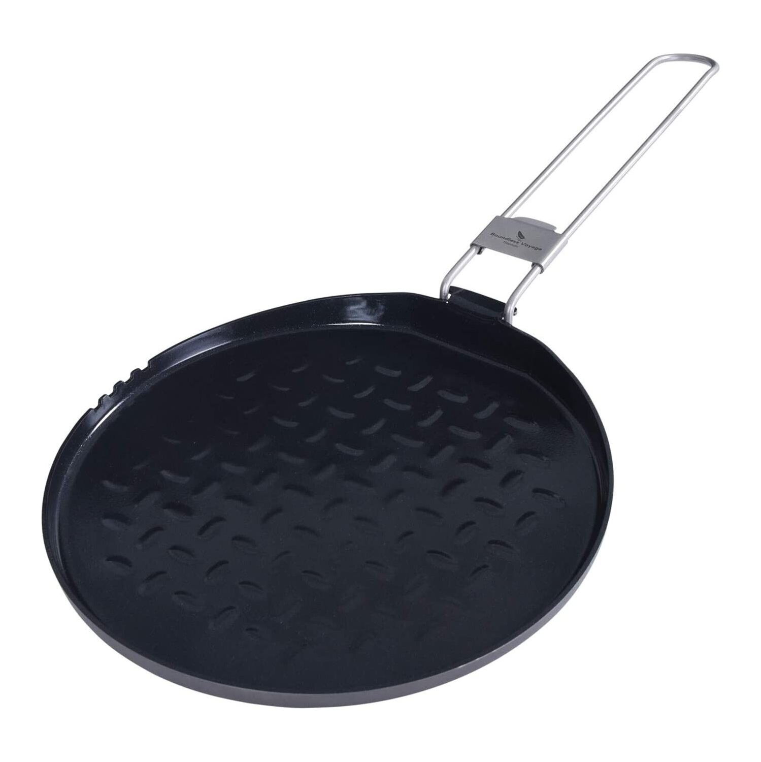 Boundless Voyage Titanium Nonstick 7.2 in Frying Pan Plate with Folding Handle