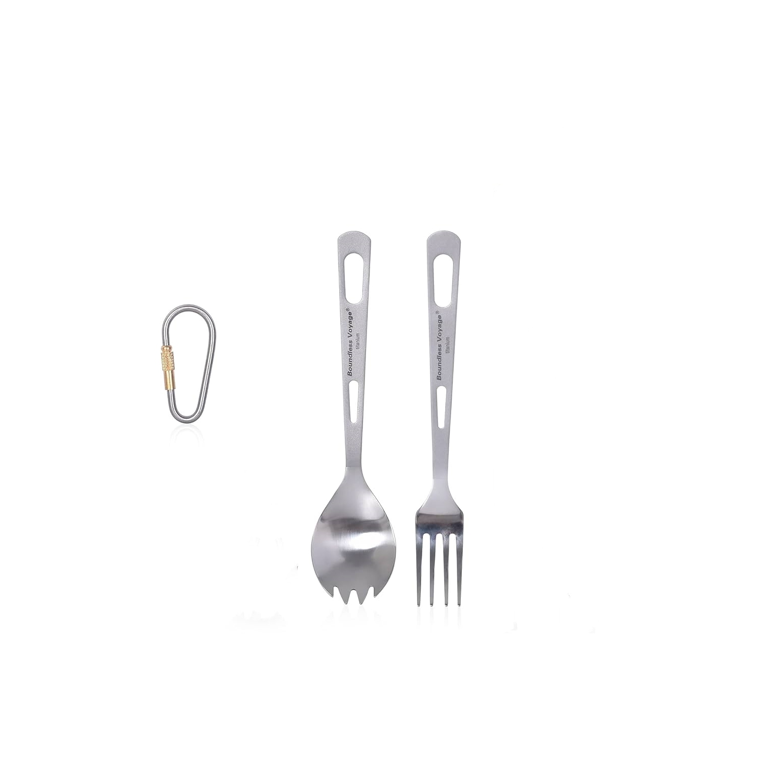 Ensemble d'ustensiles en titane pour fourchette à porc voyage sans limites, très légers ustensiles en titane