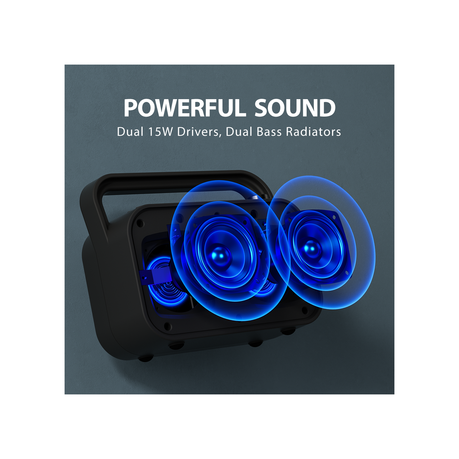 Avantree PowerByte - Portable Powerful 30W Stereo Bluetooth Speakers with Digital FM Radio & SD Card Player, 20hr Rechargeable Playtime, and Extended