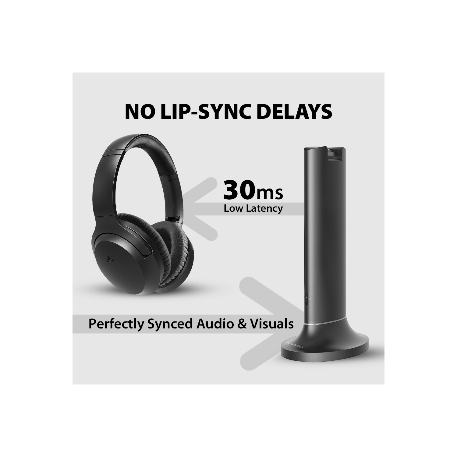 Avantree Opera Plus - Wireless Headphones for TV Watching with Cinema & Clear Dialogue Modes, Enhanced Volume for Seniors, Opt & AUX Support, 164ft,