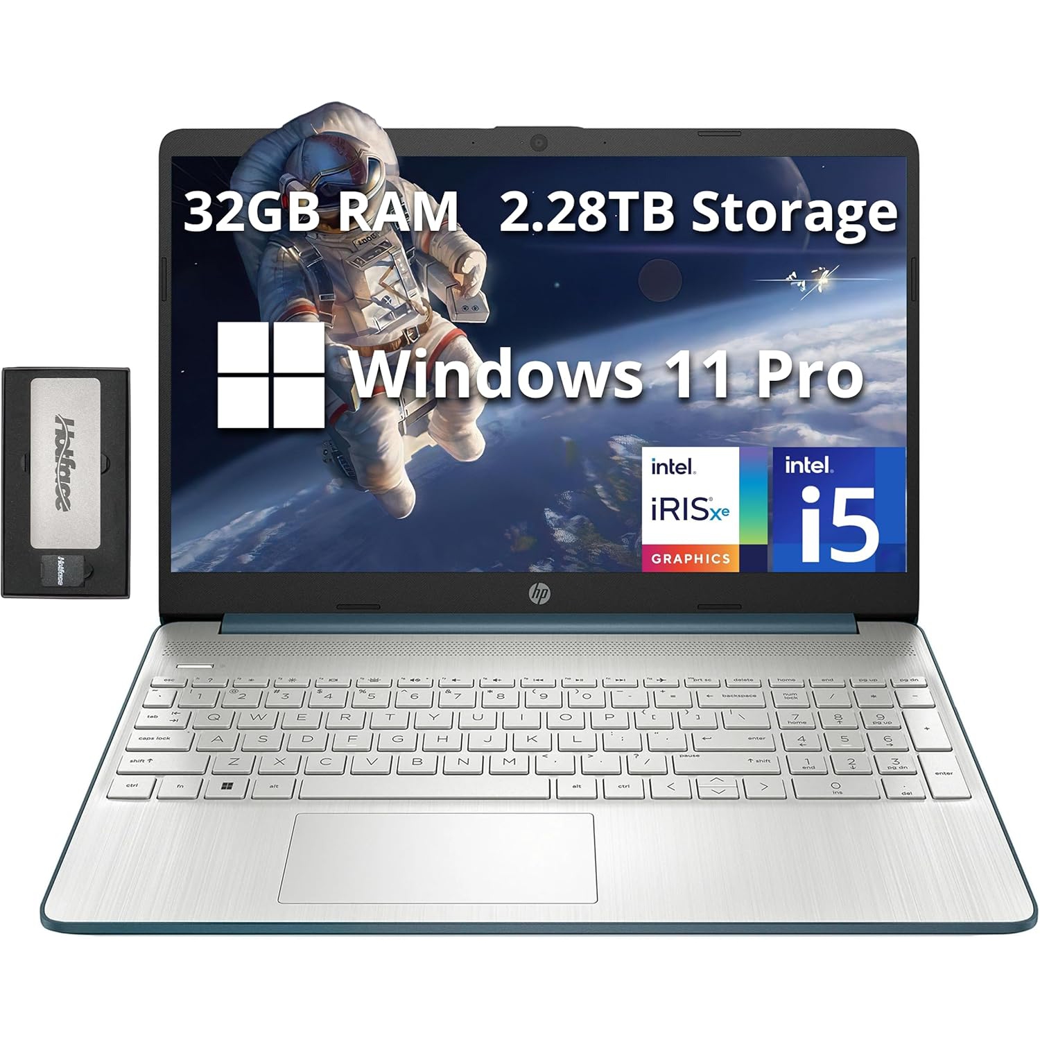 HP 15.6" Anti-Glare FHD Business Laptop, Intel i5-1235U, 2.28TB Storage(2TB SSD+288GB Docking Station Set), 32GB RAM, Intel Iris Xe Graphics, Win 11