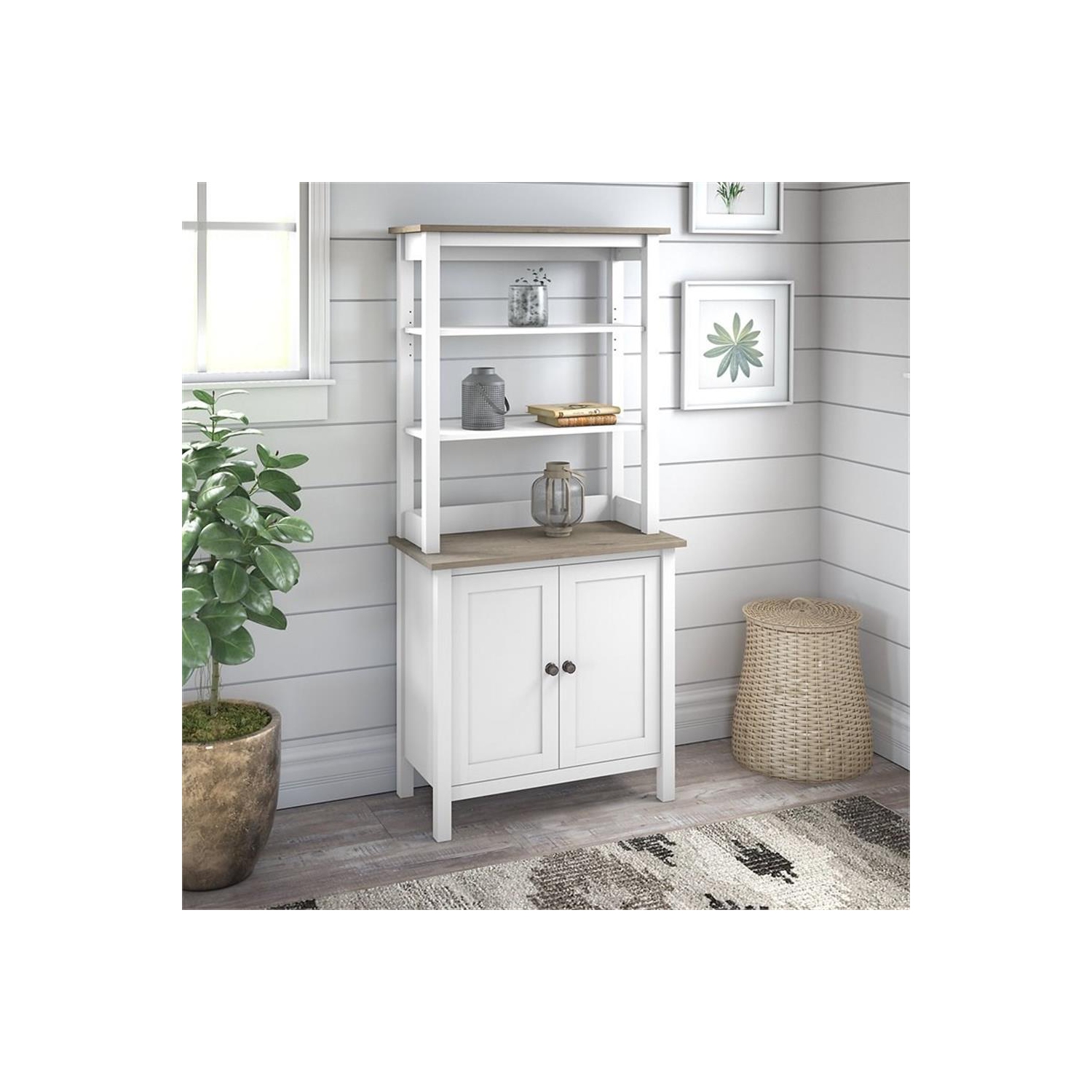 Bush Furniture Mayfield 5 Shelf Bookcase with Doors