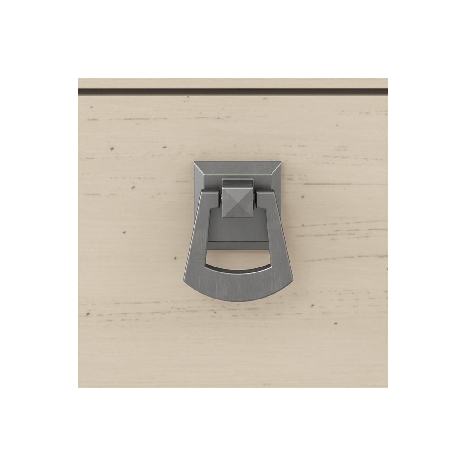 Bush Furniture Salinas Tall Storage Cabinet with Doors in Antique White