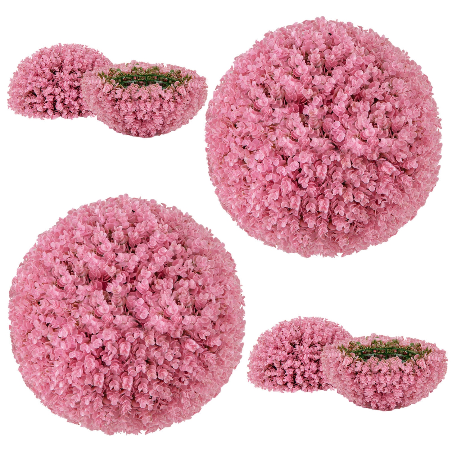 Costway 2 PCS Artificial Plant Topiary Ball 17.5" Faux Decorative Balls for Indoor Outdoor