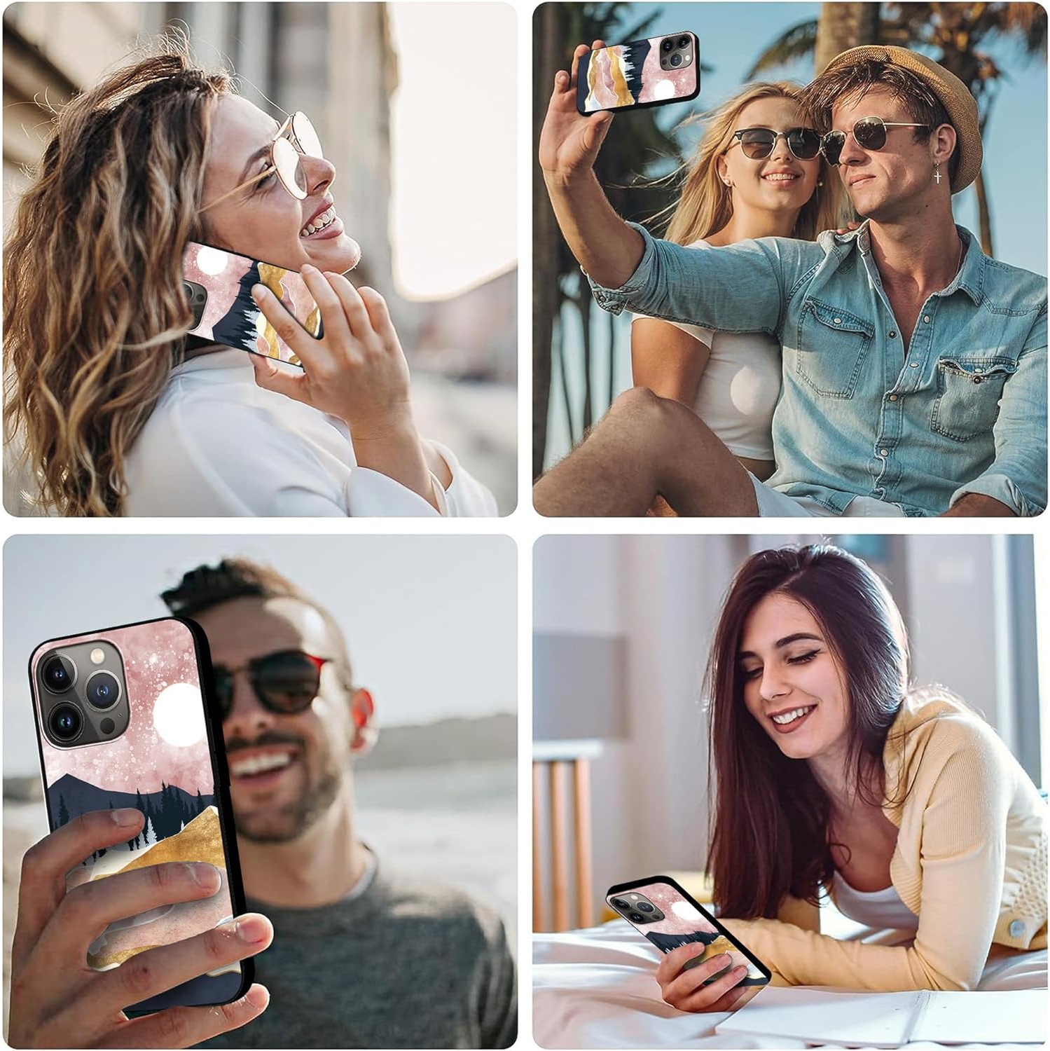 Designed for iPhone 15 Pro Max Case,Abstract Marble Mountains Phone Case for Girl Women Men Soft TPU