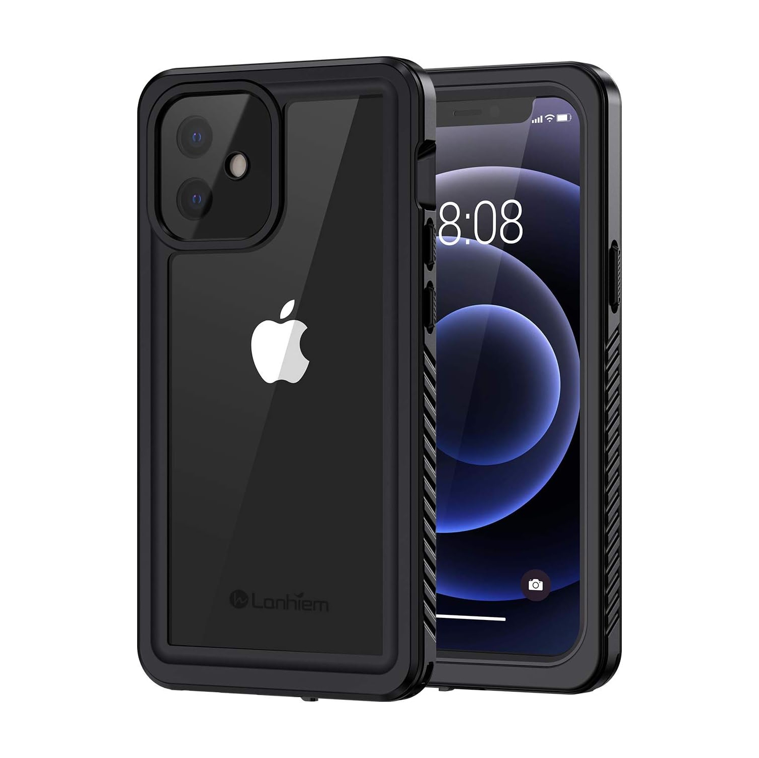 Compatible with iPhone 12 Mini Case, IP68 Waterproof Dustproof Shockproof Case with Built-in Screen Protector,
