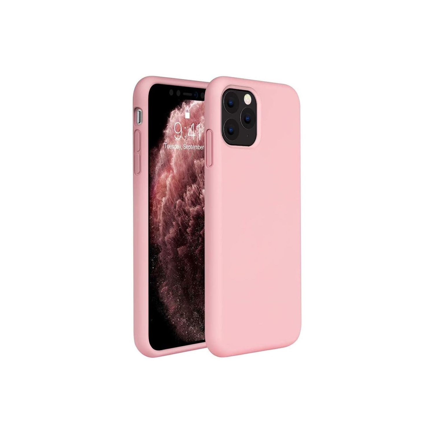 [Liquid Silicone] Case for iPhone 12 Pro Max, Soft Gel [Microfiber Cloth Lining] Shockproof Slim Fit Cover