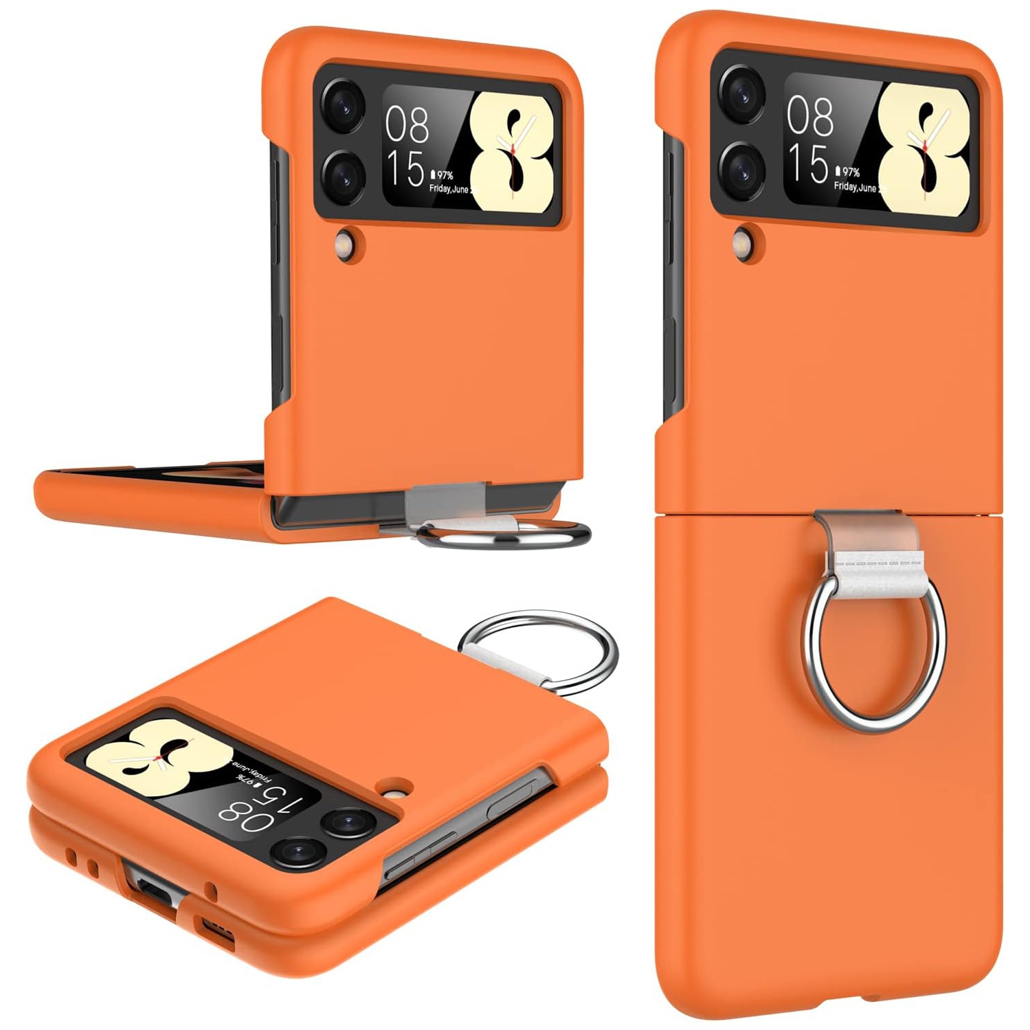 Galaxy Z Flip 3 Case,Samsung Z Flip 3 Drop-Proof Anti-Slip Cover Heavy Duty Shockproof Full-Body Rugged