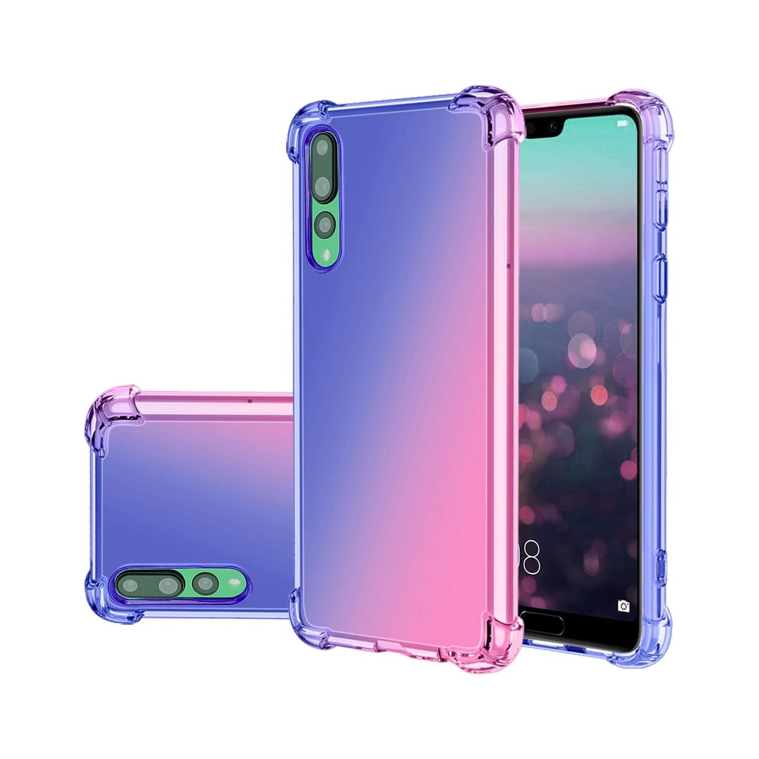Case for Huawei P20 Pro Case, CLT-L09 CLT-L29 Cute Case Girls Women, Gradient Slim Anti Scratch Soft TPU Phone