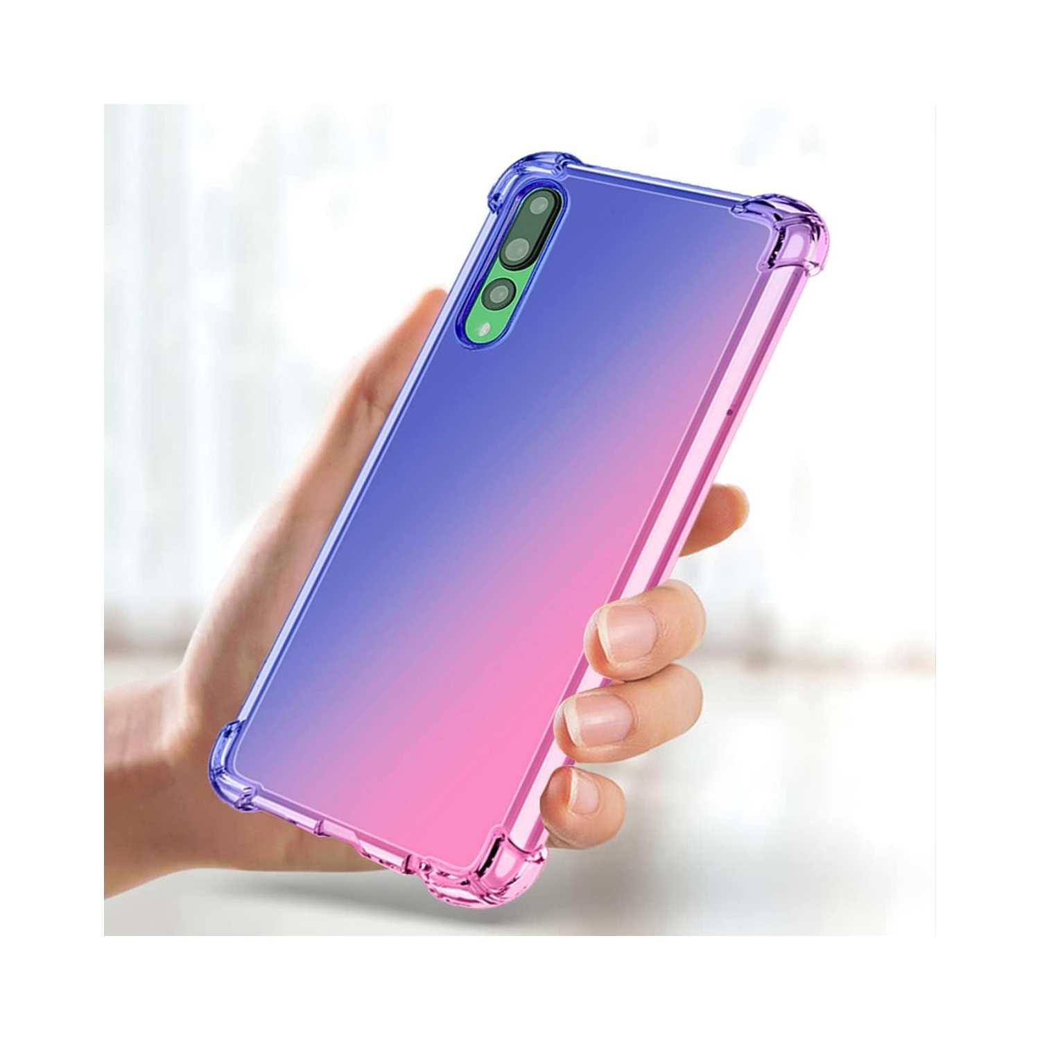 Étui pour Huawei P20 Pro Case, CLT-L09 CLT-L29 Cute Case Girls, étui gradient Slim anti Scratch Soft TPU