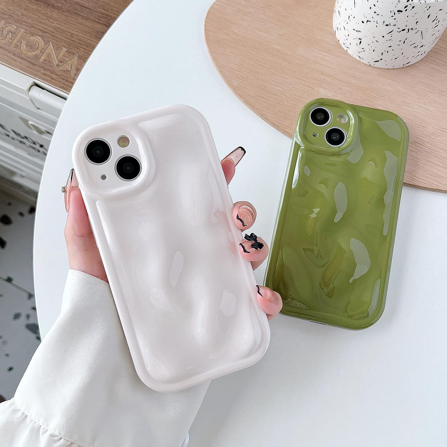 Cute Water Ripple Camera Lens Protection Soft Compatible with iPhone Case