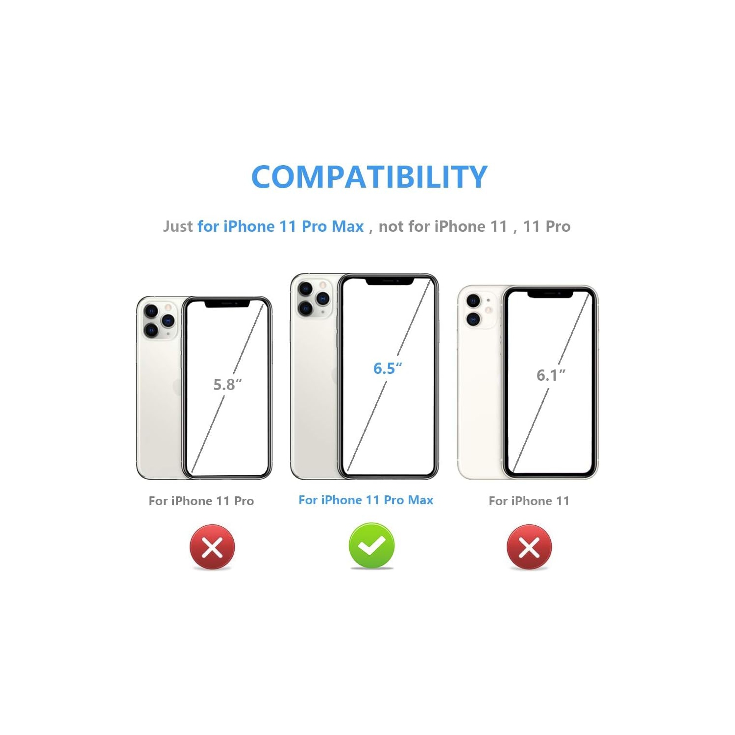 iPhone 11 Pro Max Wallet Case with Card Holder, PU Leather Kickstand Card Slots Case,Double Magnetic Clasp