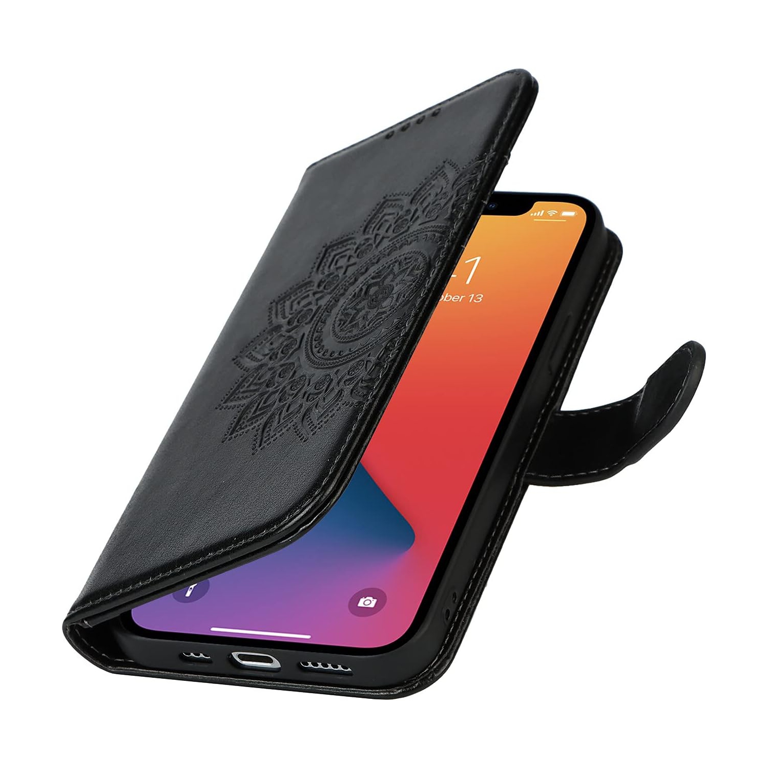 iPhone 11 Pro Wallet Case,Premium Leather Card Holder Card Slot Magnetic Closure Flip Kickstand Women Wallet