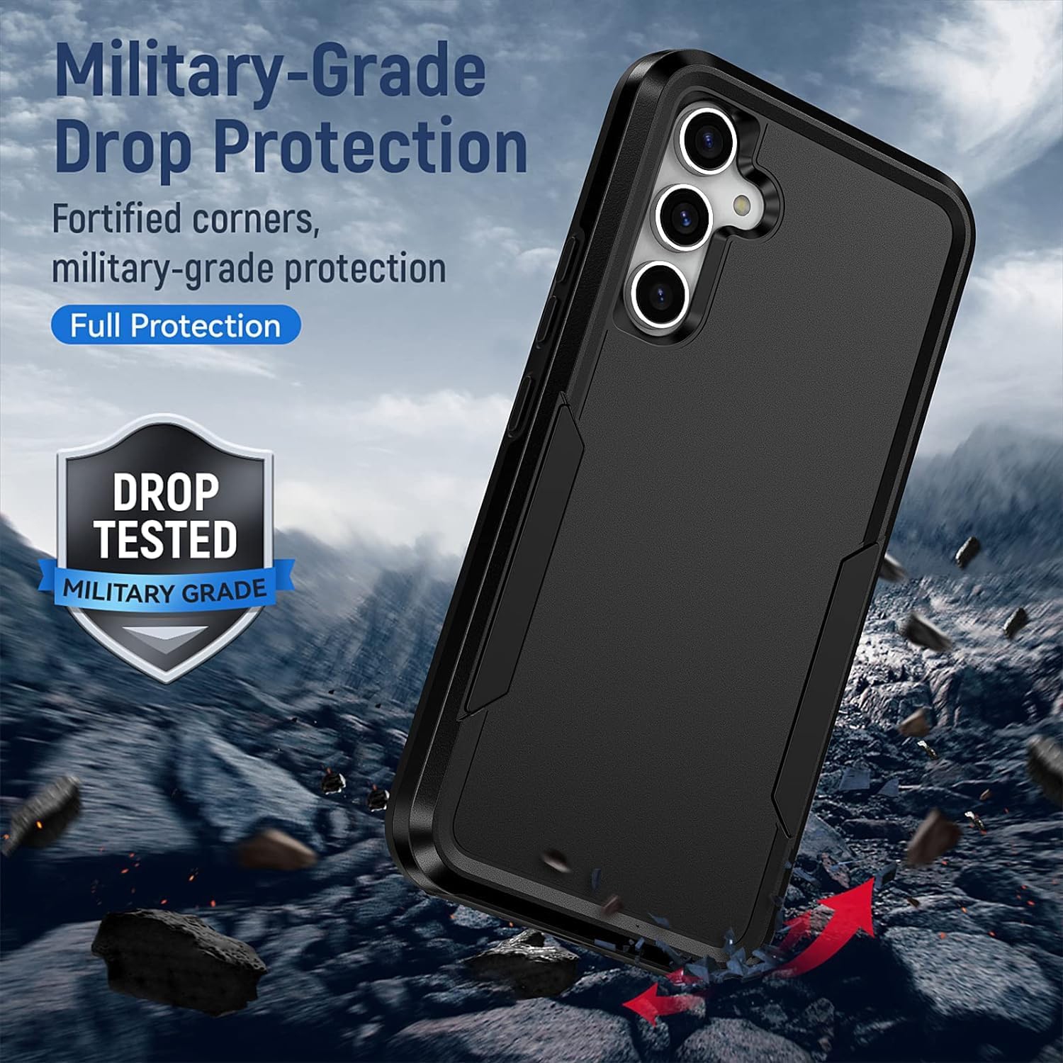 [Defender] Case for Samsung Galaxy A54 5G, Durable Hard [Shockproof] Heavy Duty Bumper Cover