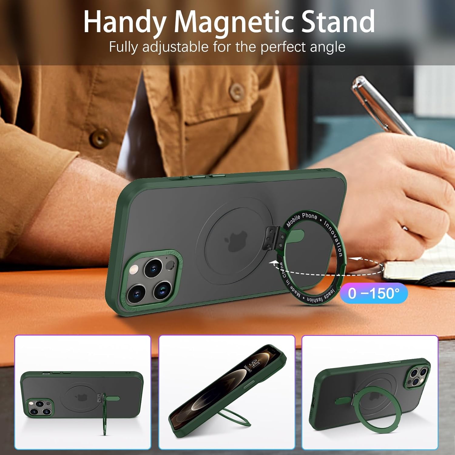 Magnetic Case for iPhone 12 Pro Max Compatible with MagSafe, Magnetic Kickstand iPhone 12 Pro Max Case Cover
