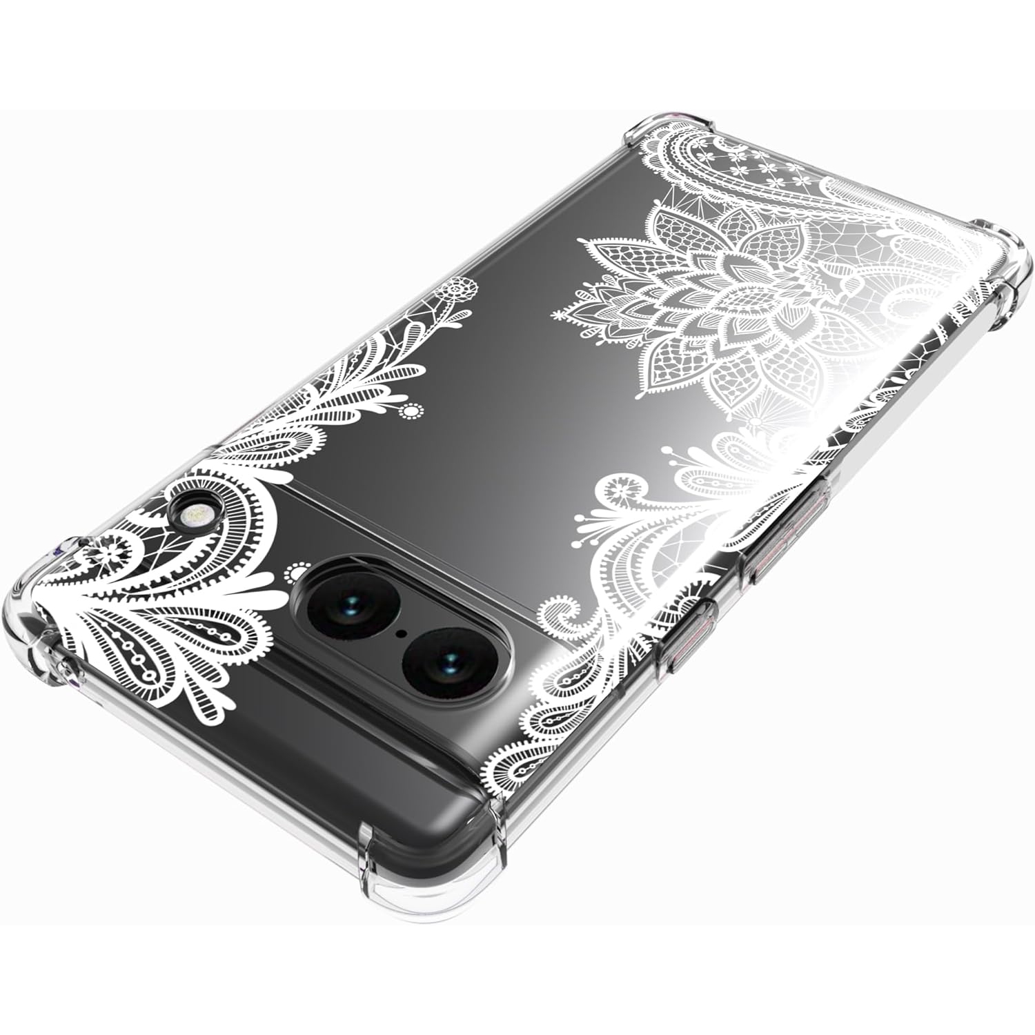 Étui pour Pixel 7&nbsp;A, étui pour 7&nbsp;A GWKK3 de Google pour filles, étui souple en TPUR transparent à motif floral
