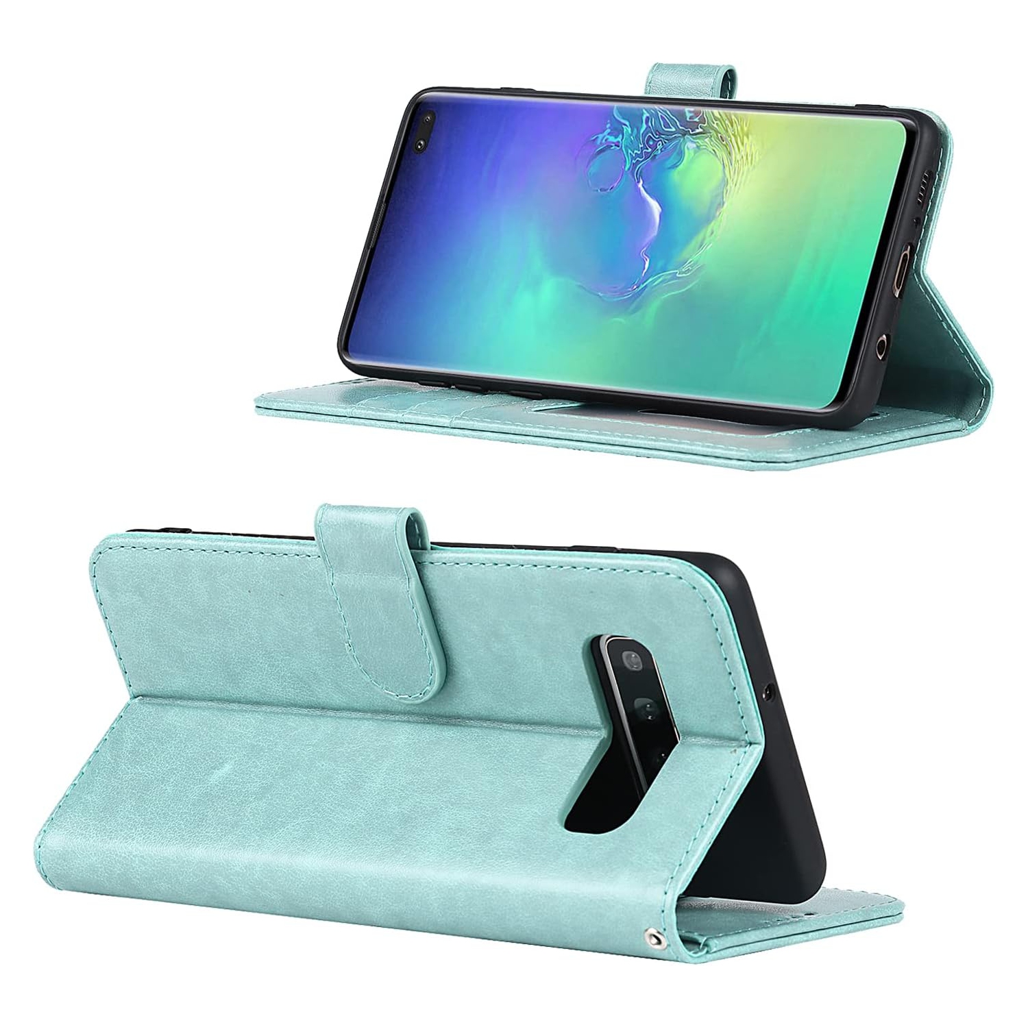 Samsung Galaxy S10 Plus Wallet Case,Premium Leather Card Holder Card Slot Magnetic Closure Flip Kickstand Women