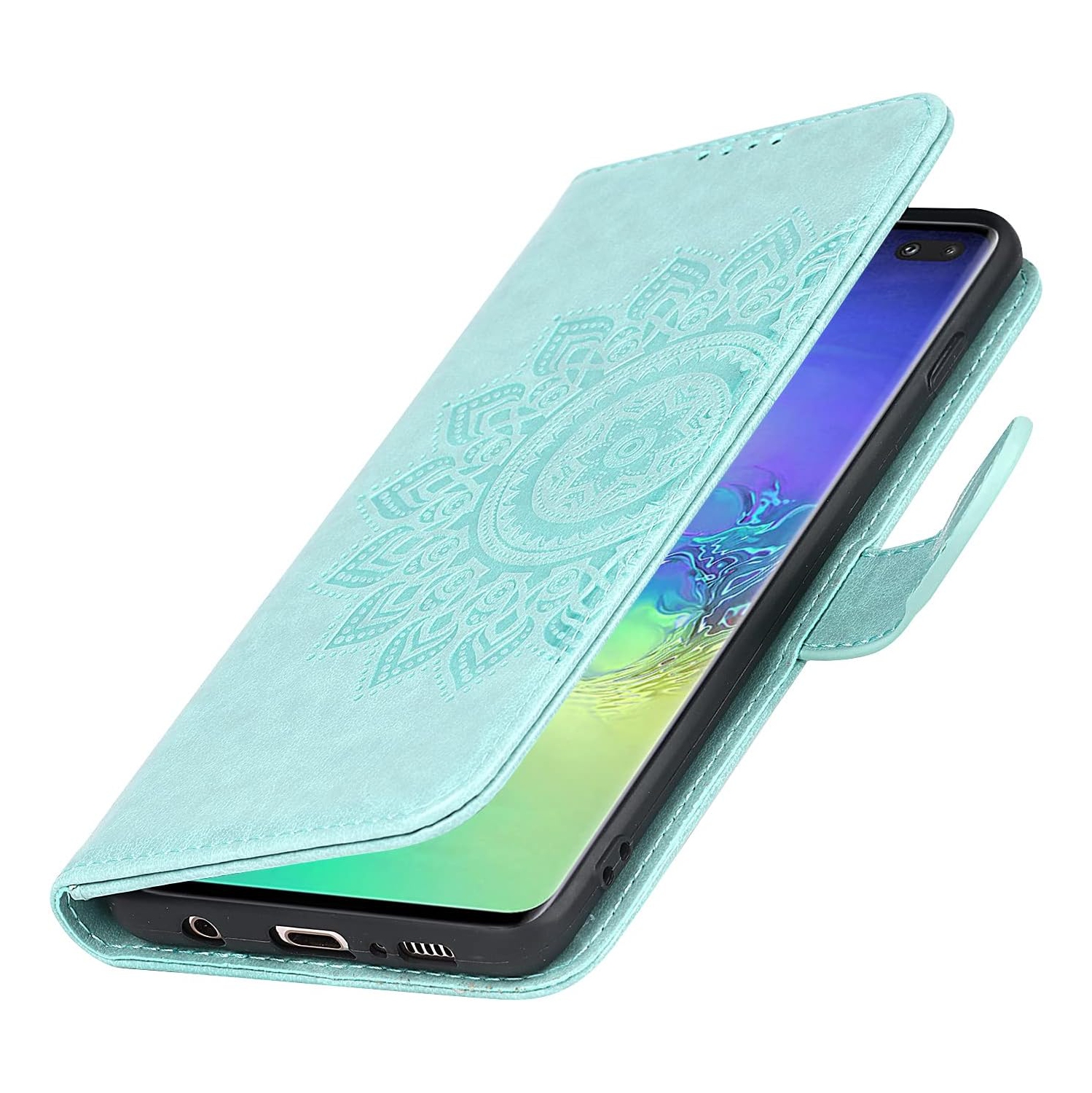 Samsung Galaxy S10 Plus Wallet Case,Premium Leather Card Holder Card Slot Magnetic Closure Flip Kickstand Women