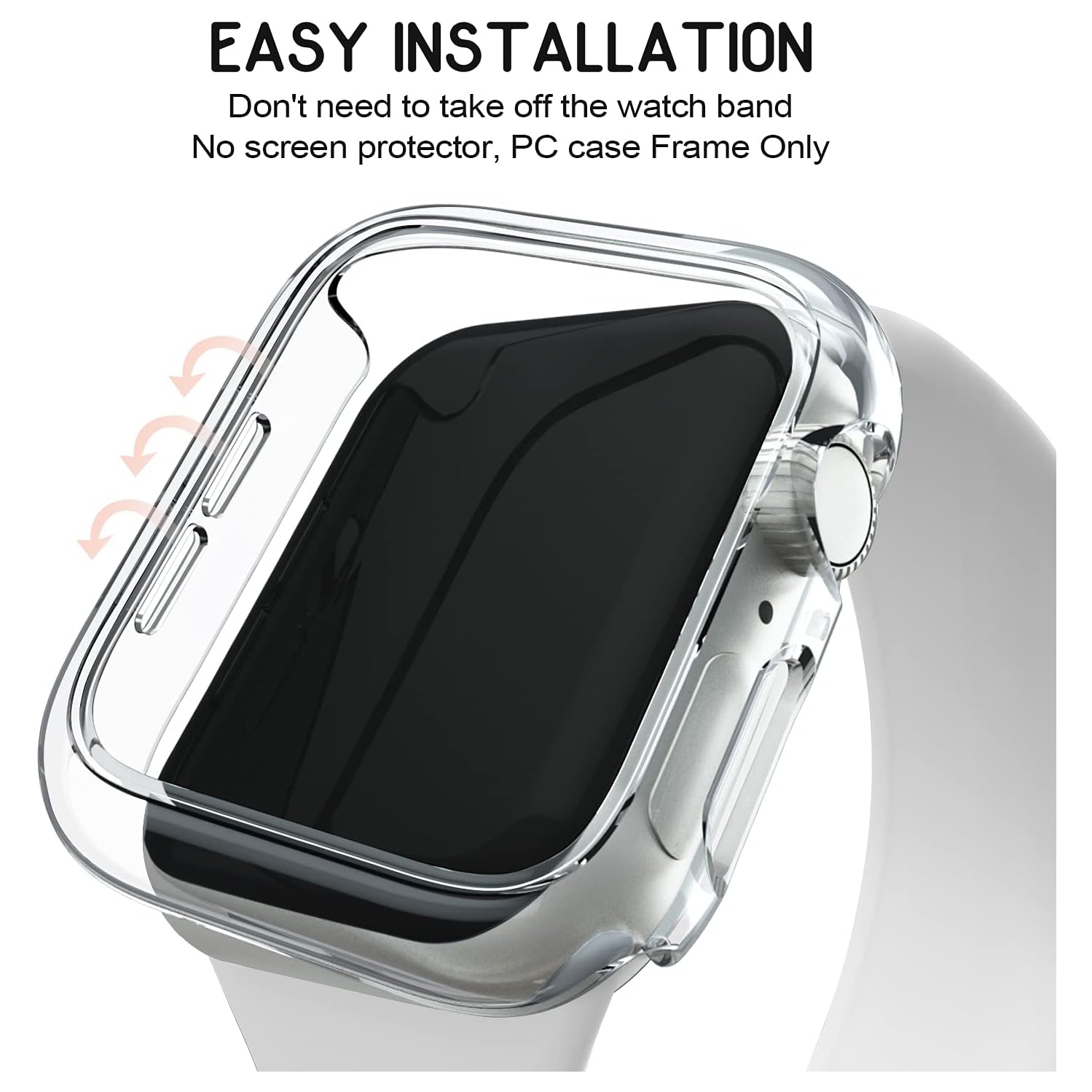 Ensemble de 3 protecteurs compatibles avec les étuis pour Apple Watch série 42&nbsp;mm 3 2 1 [PAS DE protecteur d'écran], protecteurs pour boîtier