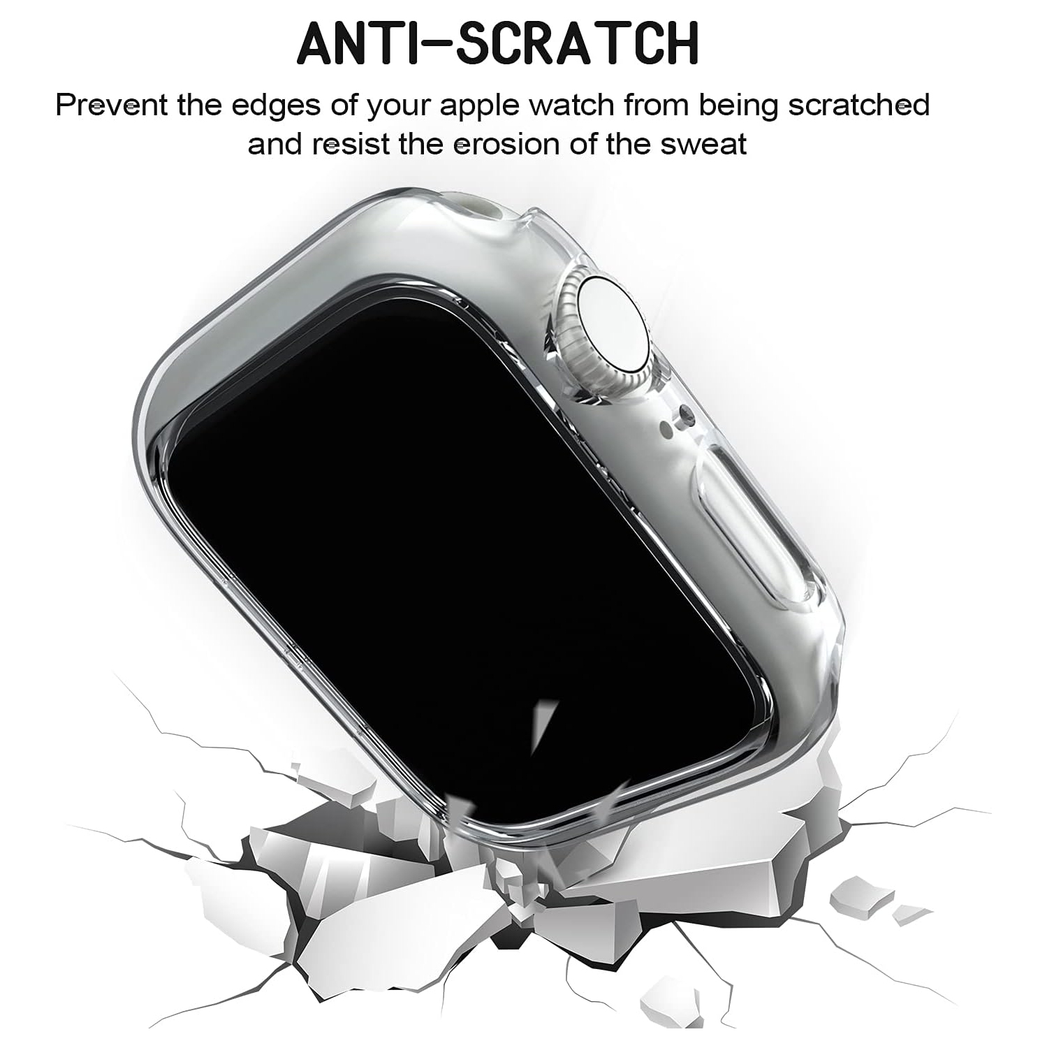Ensemble de 3 protecteurs compatibles avec les étuis pour Apple Watch série 42&nbsp;mm 3 2 1 [PAS DE protecteur d'écran], protecteurs pour boîtier