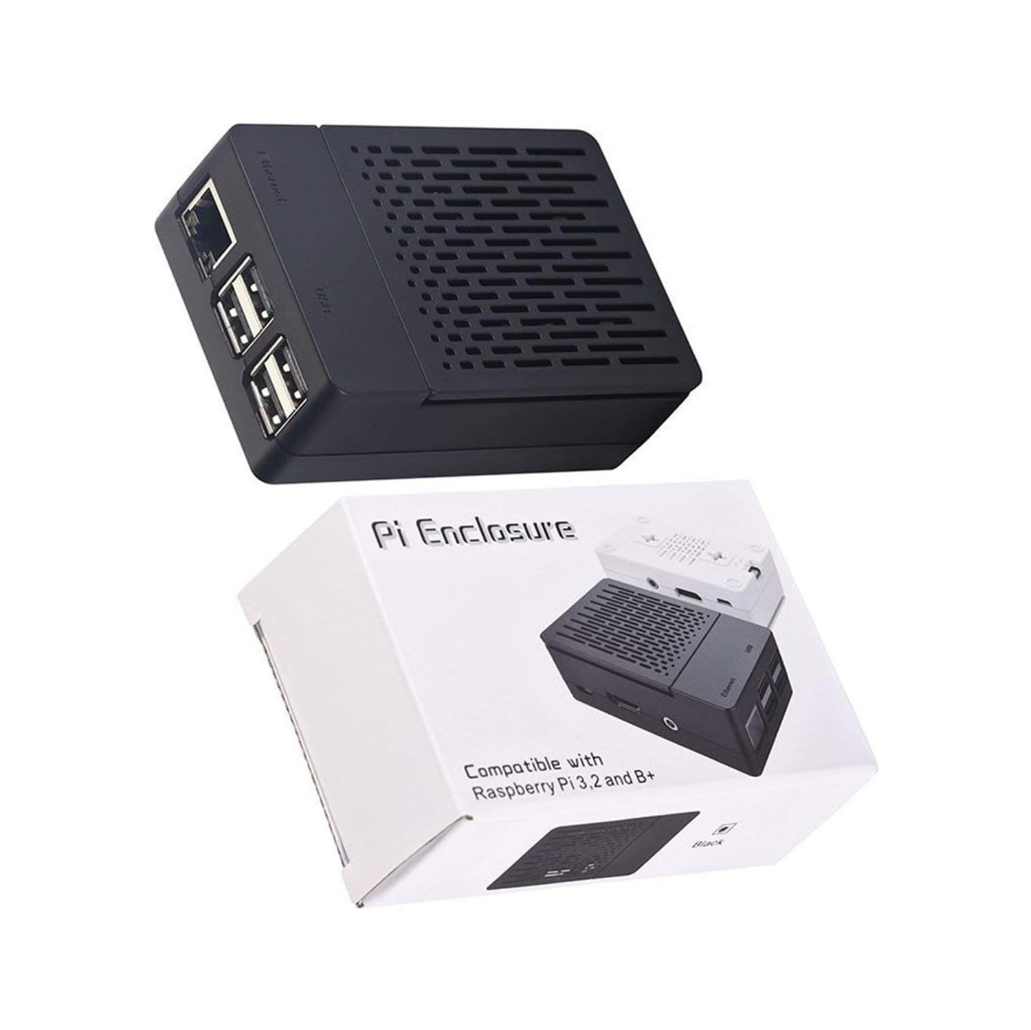 Case for Raspberry Pi 3 Model B+ (B Plus), Raspberry Pi Case with Fan, 3PCS Heatsinks for Raspberry Pi 3/2