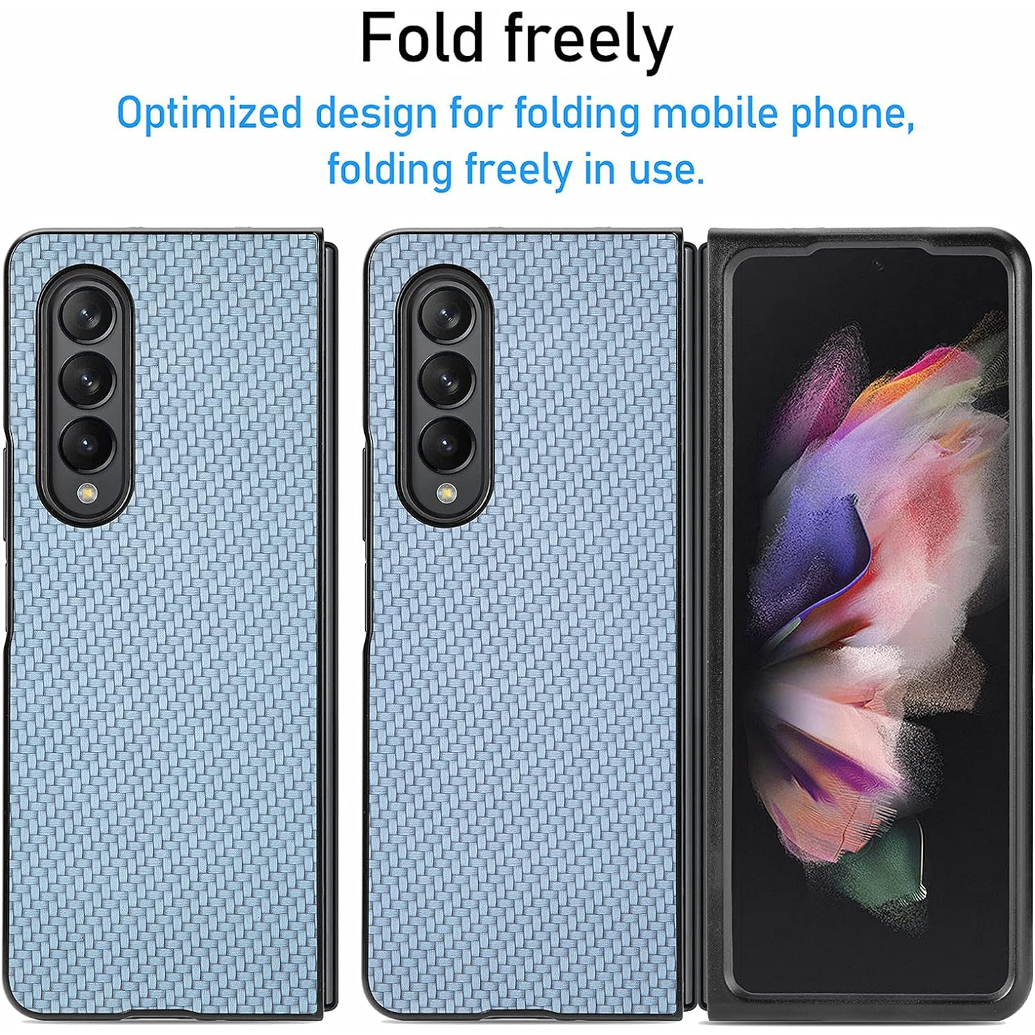 Phone Case for Samsung Galaxy Z Fold 3 5G 2021 Cover Thin Slim Shockproof Hard PC Shell Rugged Protective