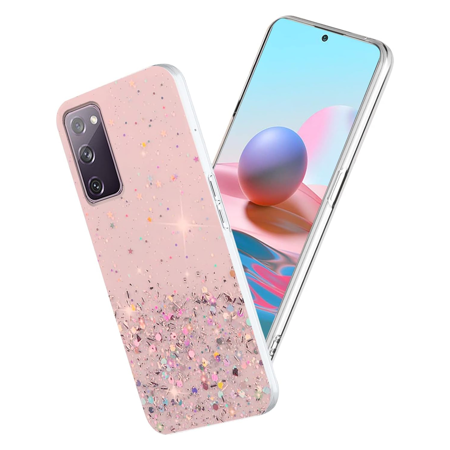 Phone Case for Samsung S20 FE 5g Case Clear Glitter Sparkle Silicone, Samsung Galaxy S20 FE 5g Case Transparent