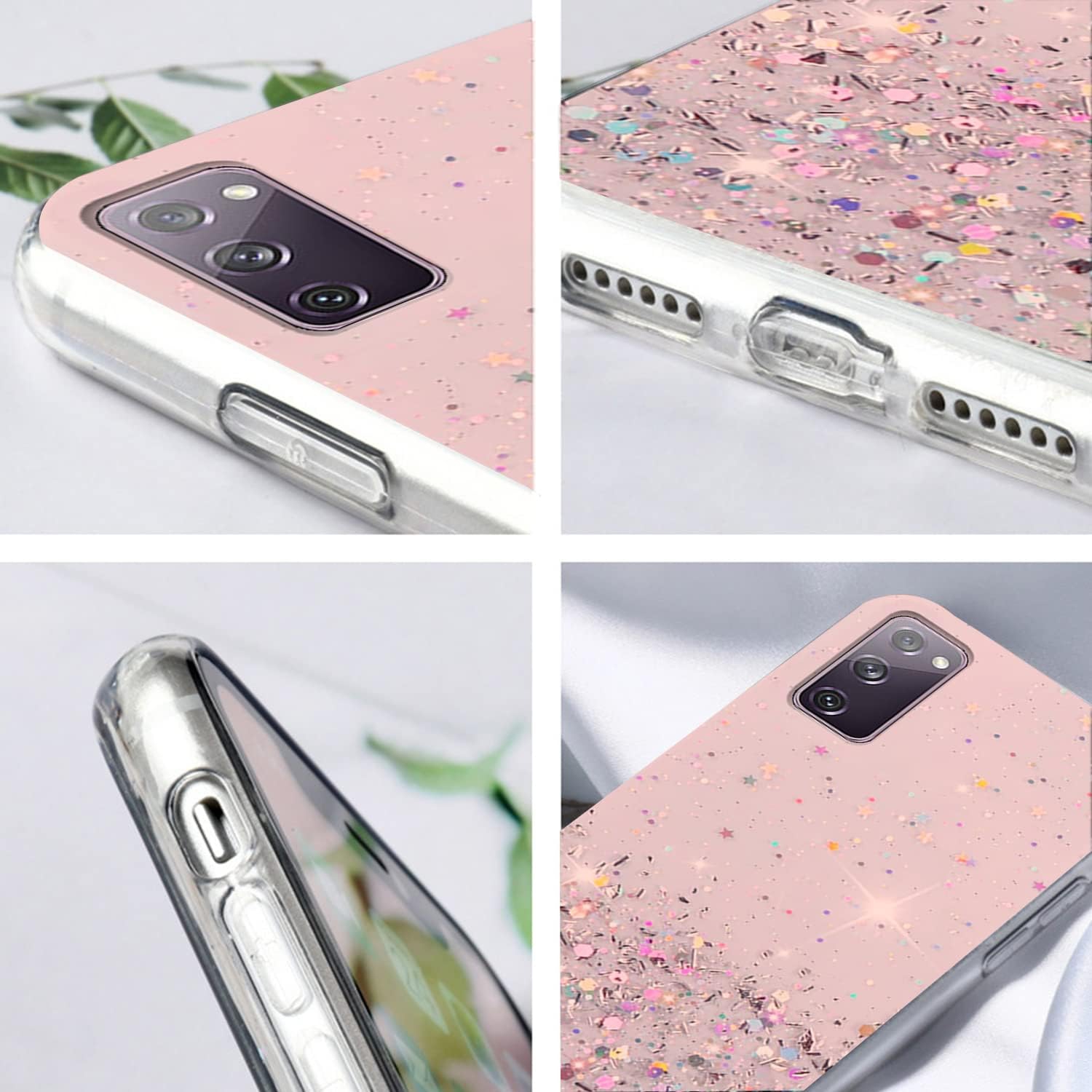 Phone Case for Samsung S20 FE 5g Case Clear Glitter Sparkle Silicone, Samsung Galaxy S20 FE 5g Case Transparent