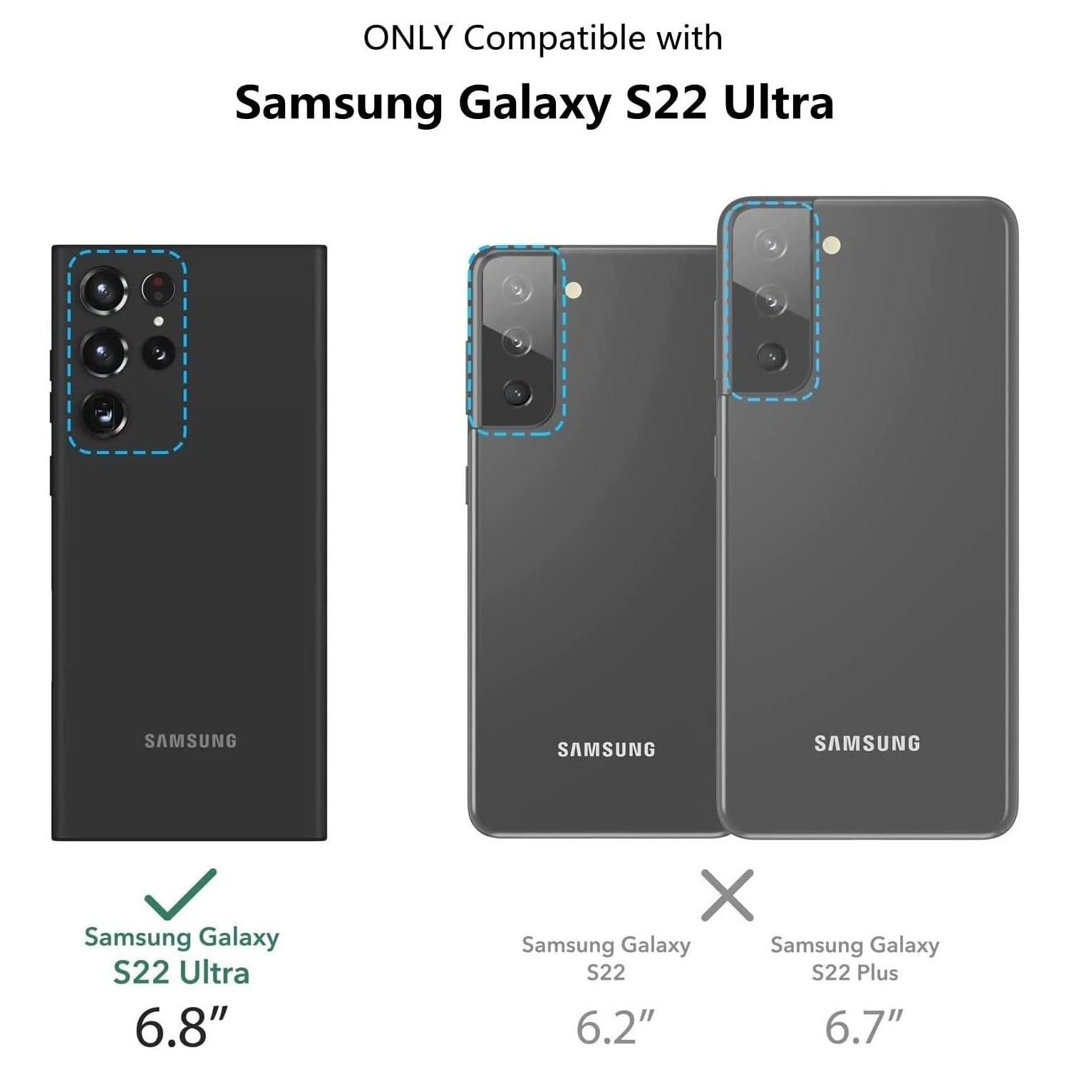 Pour Samsung Galaxy S22 Ultra 5G étui portefeuille avec fentes pour cartes, béquille en cuir de qualité supérieure Feature Flip