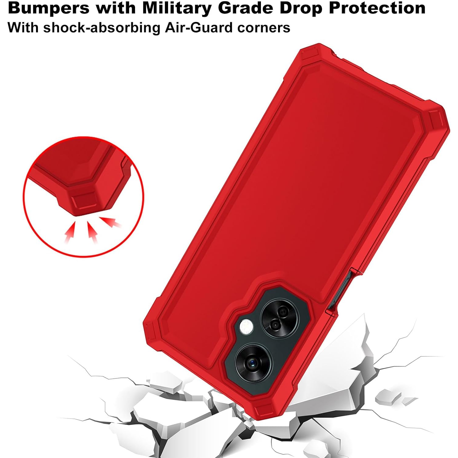 Étui pour One plus Nord N30, étui pour OnePlus Nord N30 5G avec protecteur d'écran, protection de structure à 2 couches