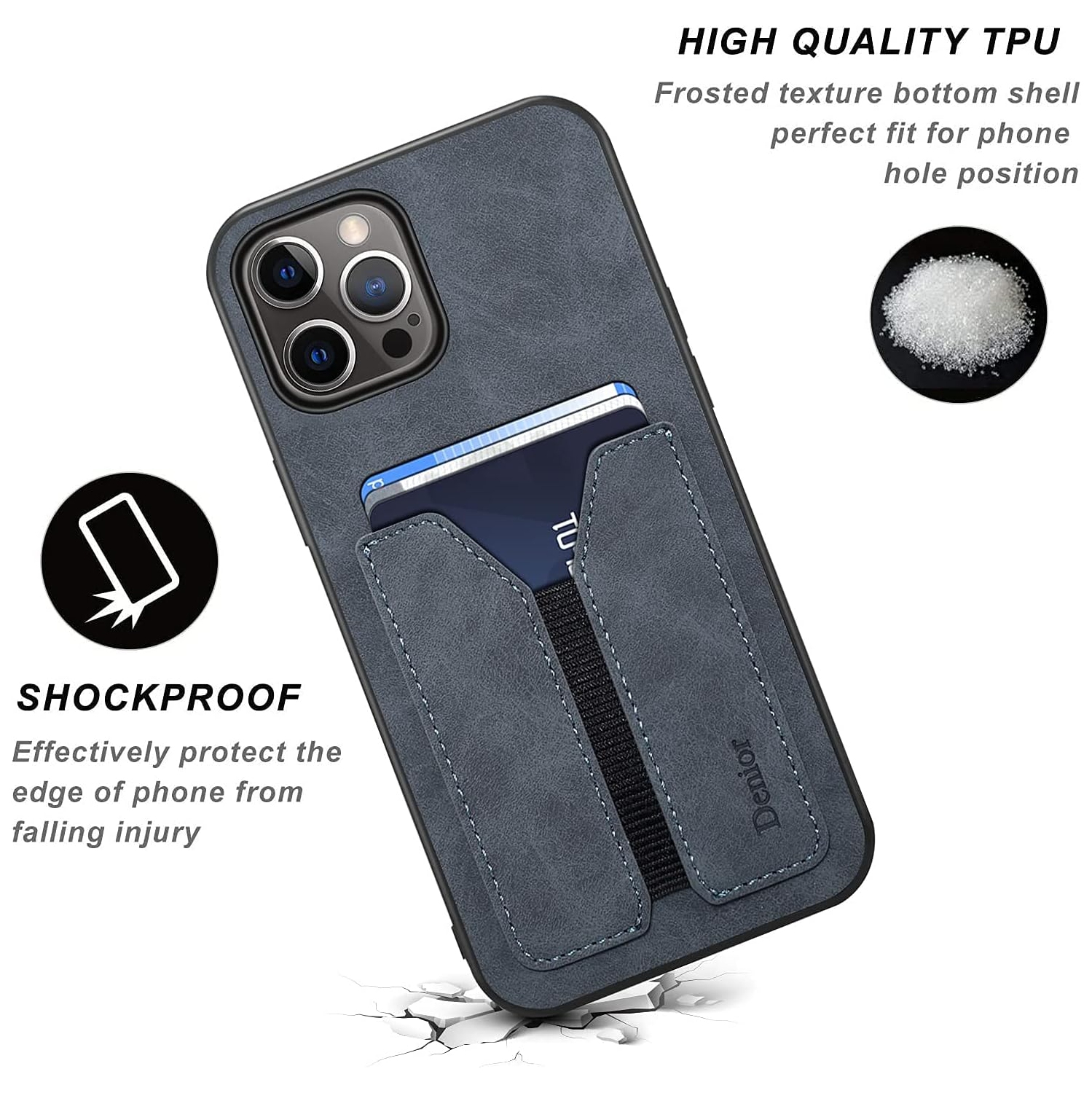 Case for iPhone 13 Pro,PU Leather Wallet Case with Credit Card Slot Holder Ultra Slim Protector Case for iPhone