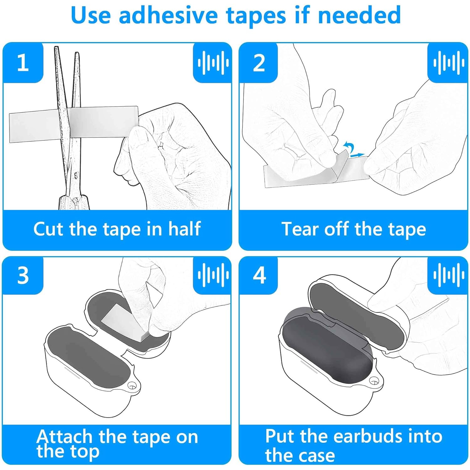 Silicone Case Cover Compatible with Sennheiser CX 500BT True Wireless Earbuds, Earphones Skin Cover, Protective