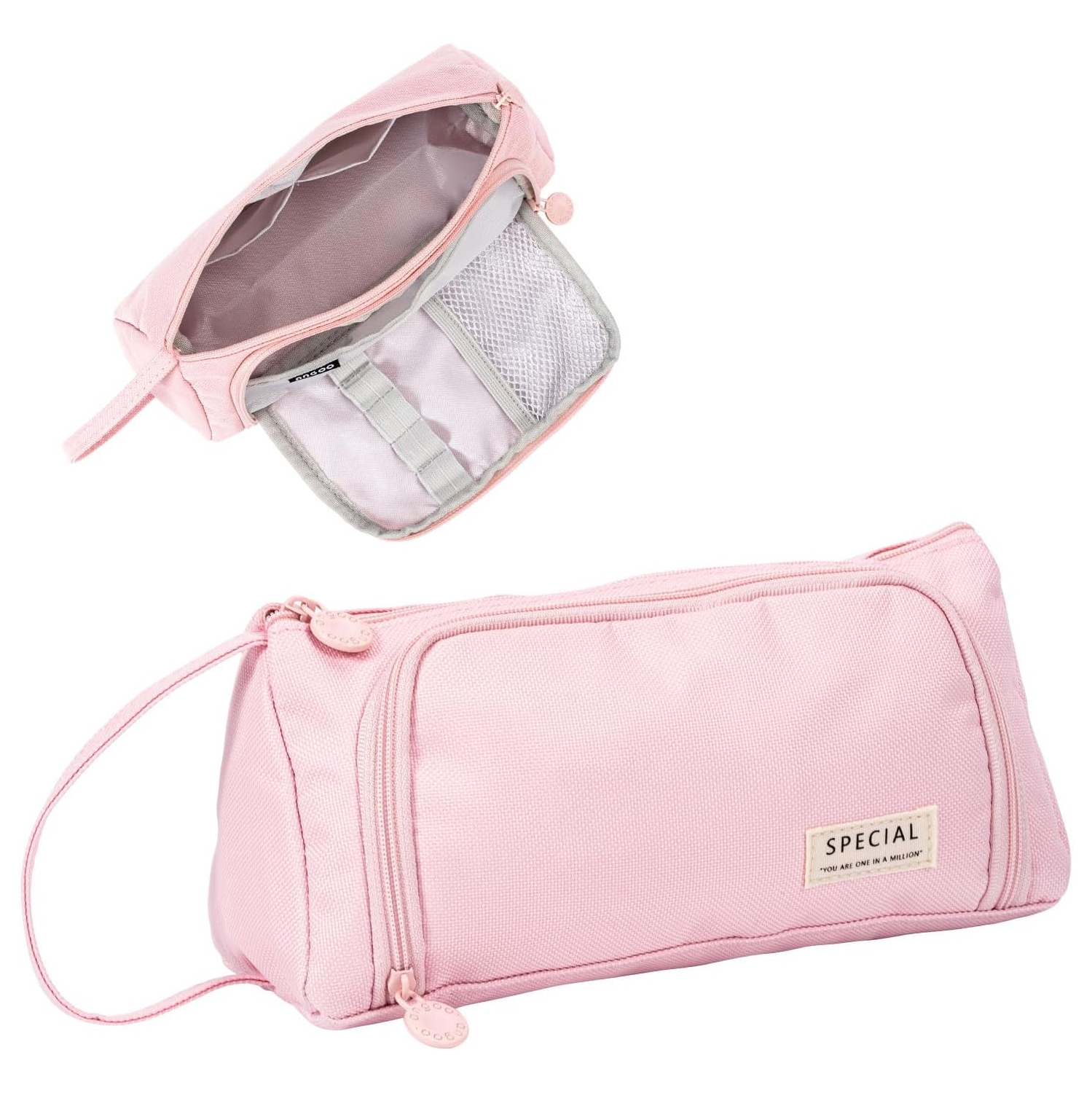 Large Pencil Case, Aesthetic Pencil Case, Handheld Cute Pencil Case with Zipper Compartments, Oxford Stationery Storage