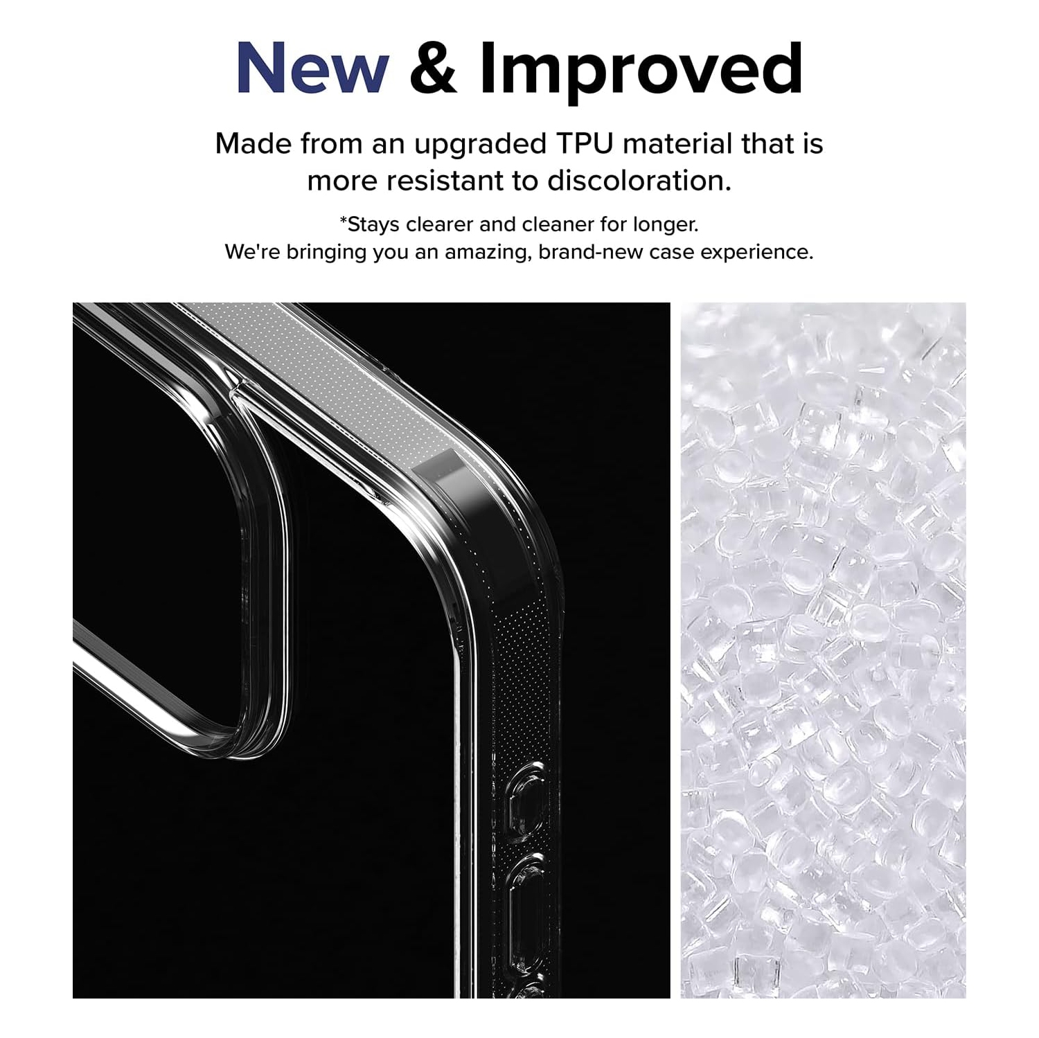 Fusion [minimal en vrac] compatible avec l’étui iPhone 15 Pro Max, pare-chocs transparent en TPUR robuste