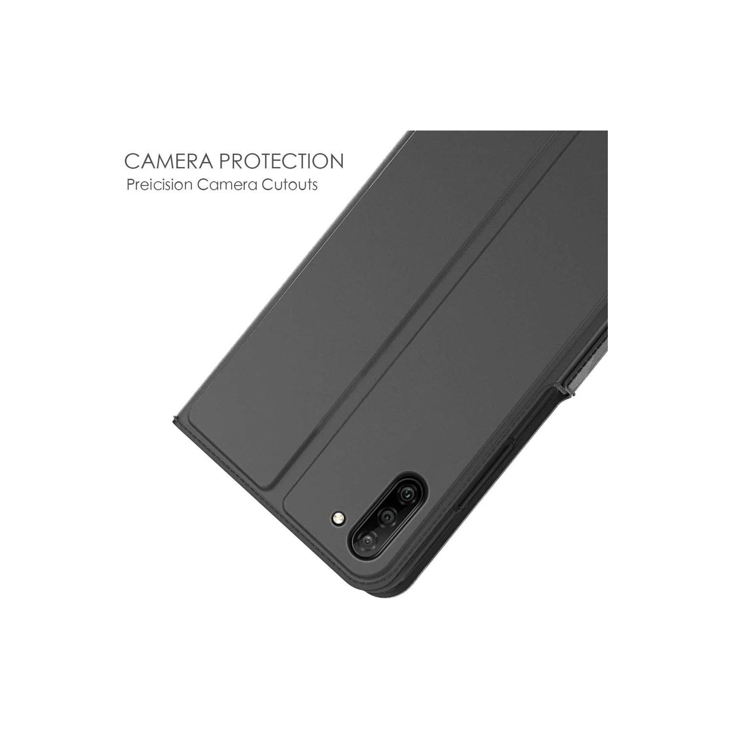 Étui protecteur à rabat mince en cuir avec porte-carte et fermeture magnétique pour Galaxy Note 10 de Samsung