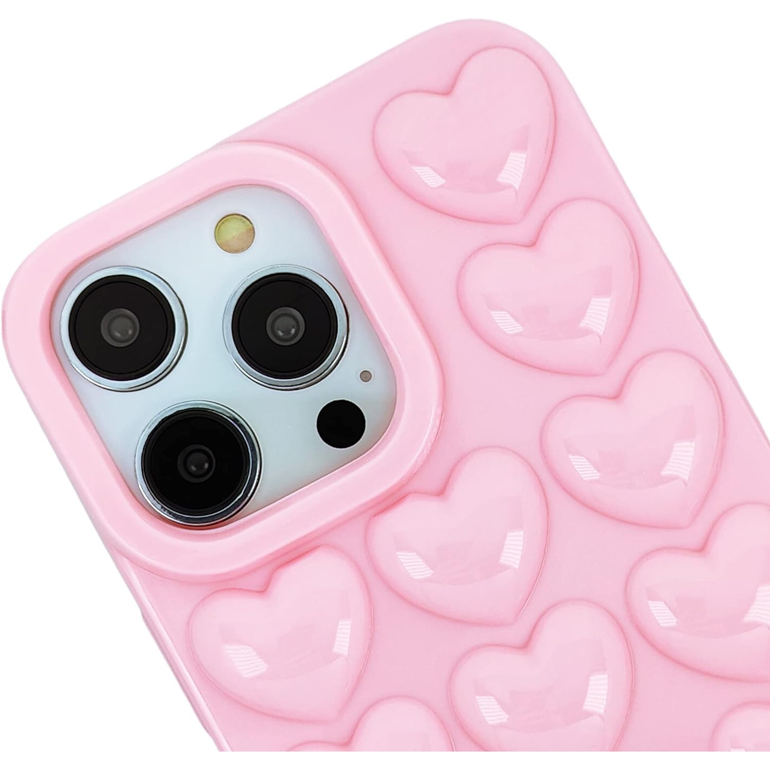 iPhone 14 Plus Case for Women, 3D Pop Bubble Heart Kawaii Gel Cover, Cute Girly for iPhone14 Plus 6.7 inch - Baby