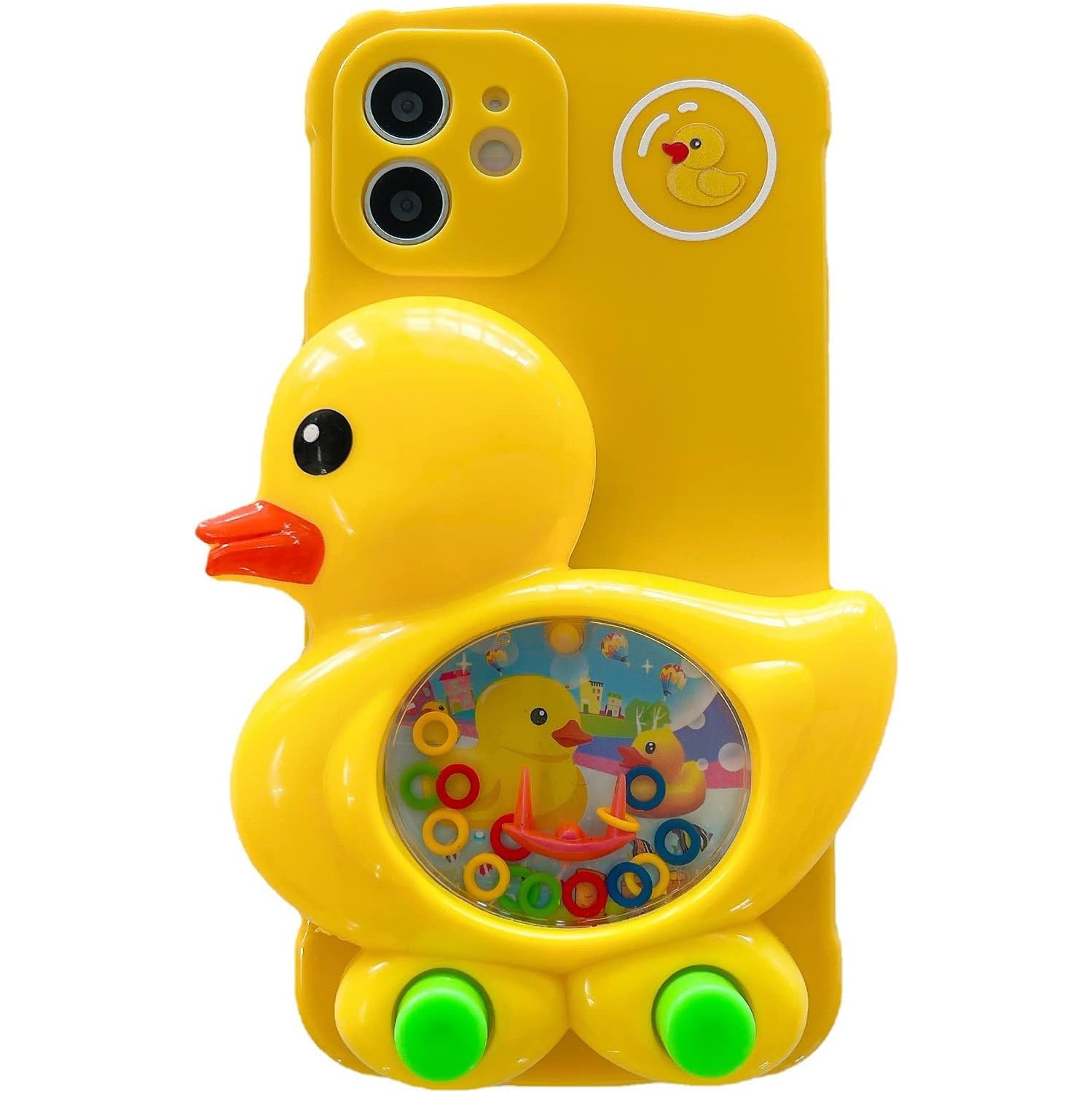 Funny Phone Case iPhone 13 with 3D Duck Games Creative Funny Play Case Soft Silicone for Teen Compatible