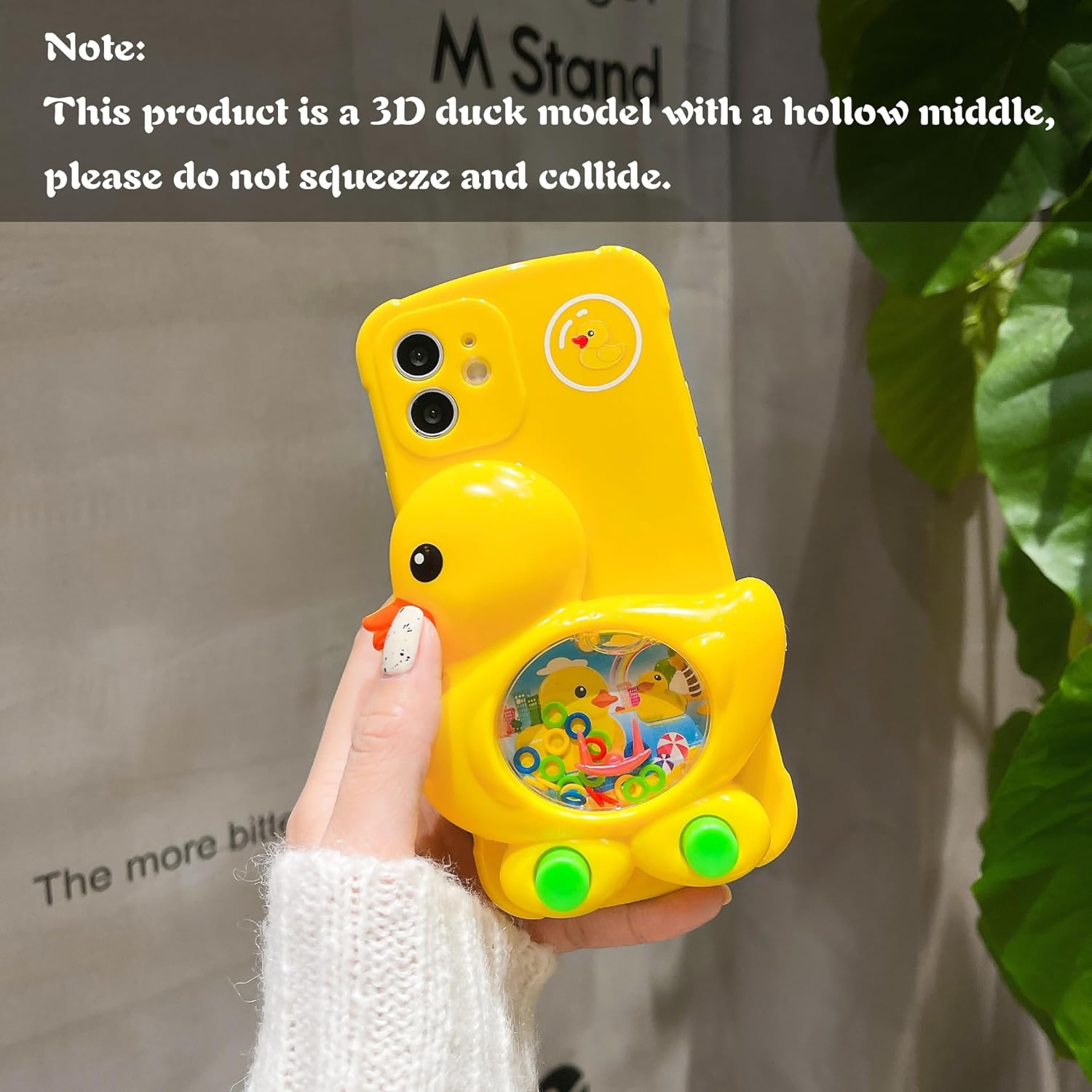 Funny Phone Case iPhone 13 with 3D Duck Games Creative Funny Play Case Soft Silicone for Teen Compatible