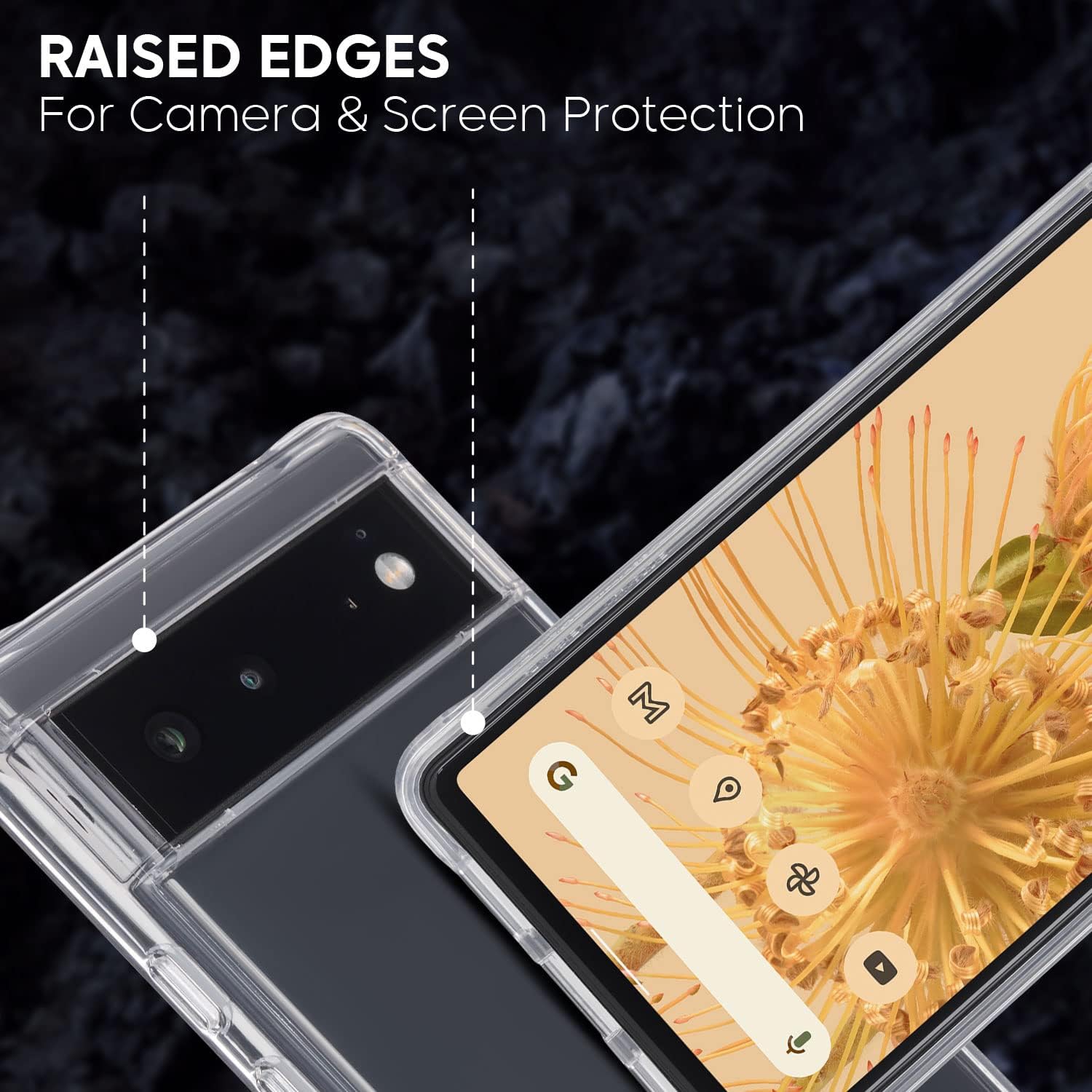 - Tough Series - Case for Google Pixel 6-10 ft Drop Protection - Clear