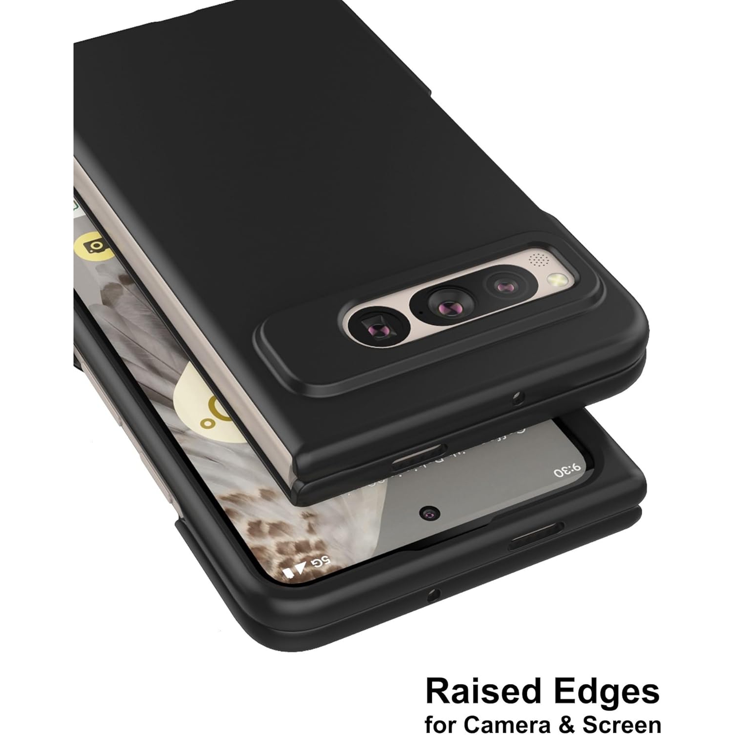 Case for Google Pixel Fold, Thin Matte Hard PC Cover Phone Case for Pixel Fold - Black