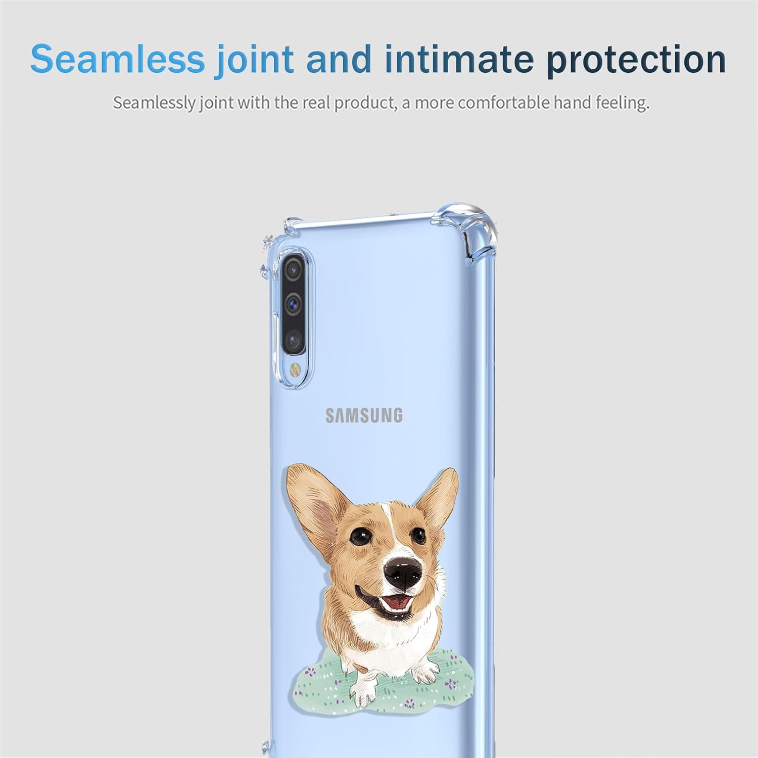 for Galaxy A50 Galaxy A50S Galaxy A30S Case Clear Cute Dog Pattern Cartoon Animal Design Soft TPU Cover