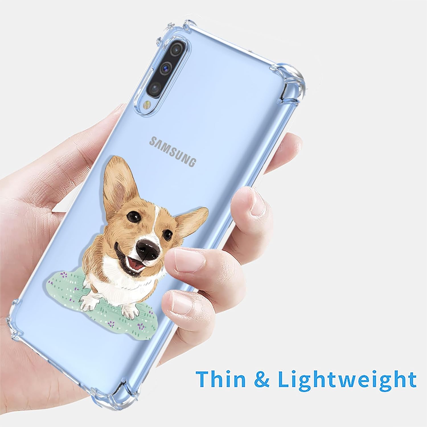 for Galaxy A50 Galaxy A50S Galaxy A30S Case Clear Cute Dog Pattern Cartoon Animal Design Soft TPU Cover