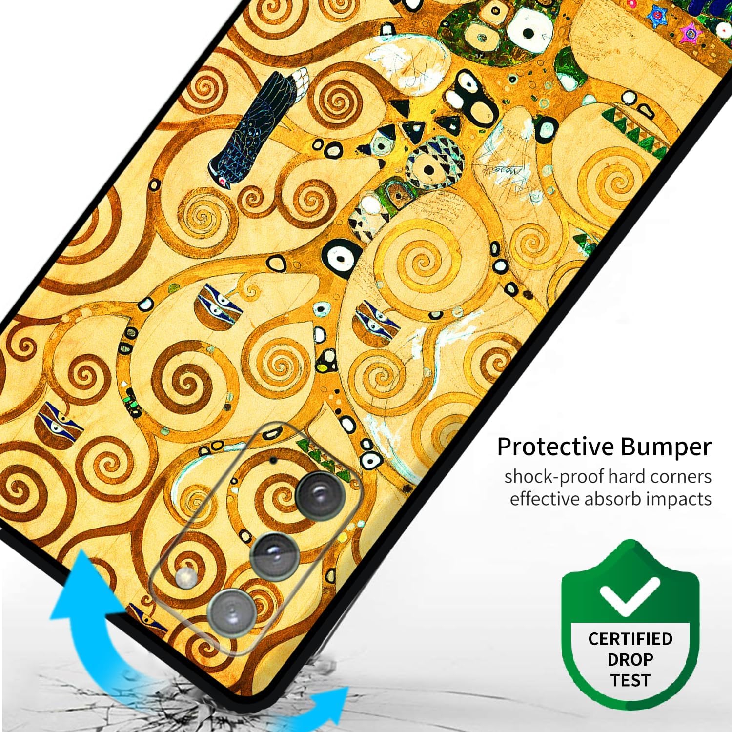 Compatible avec le Galaxy Note 20 5G cute Art silicone de Samsung avec style kaki Fancy Blooming