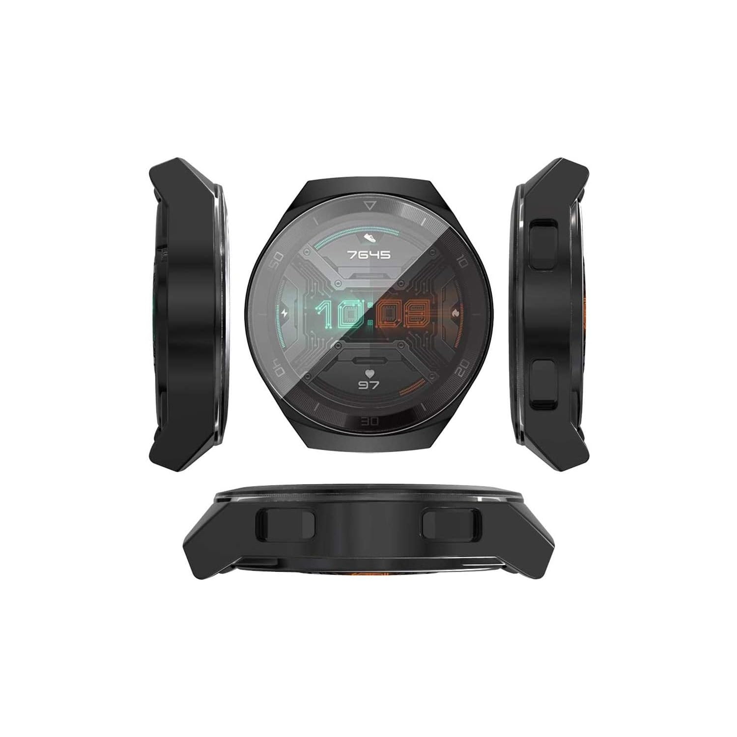 Compatible avec l'étui pour Apple Watch GT 2e, l'étui protecteur en TPUR tout autour