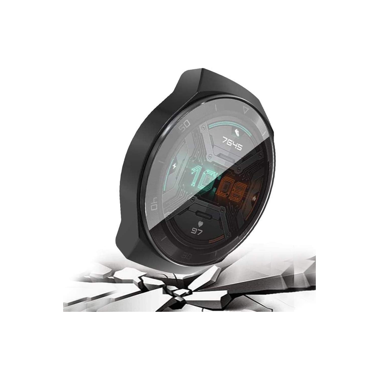 Compatible avec l'étui pour Apple Watch GT 2e, l'étui protecteur en TPUR tout autour