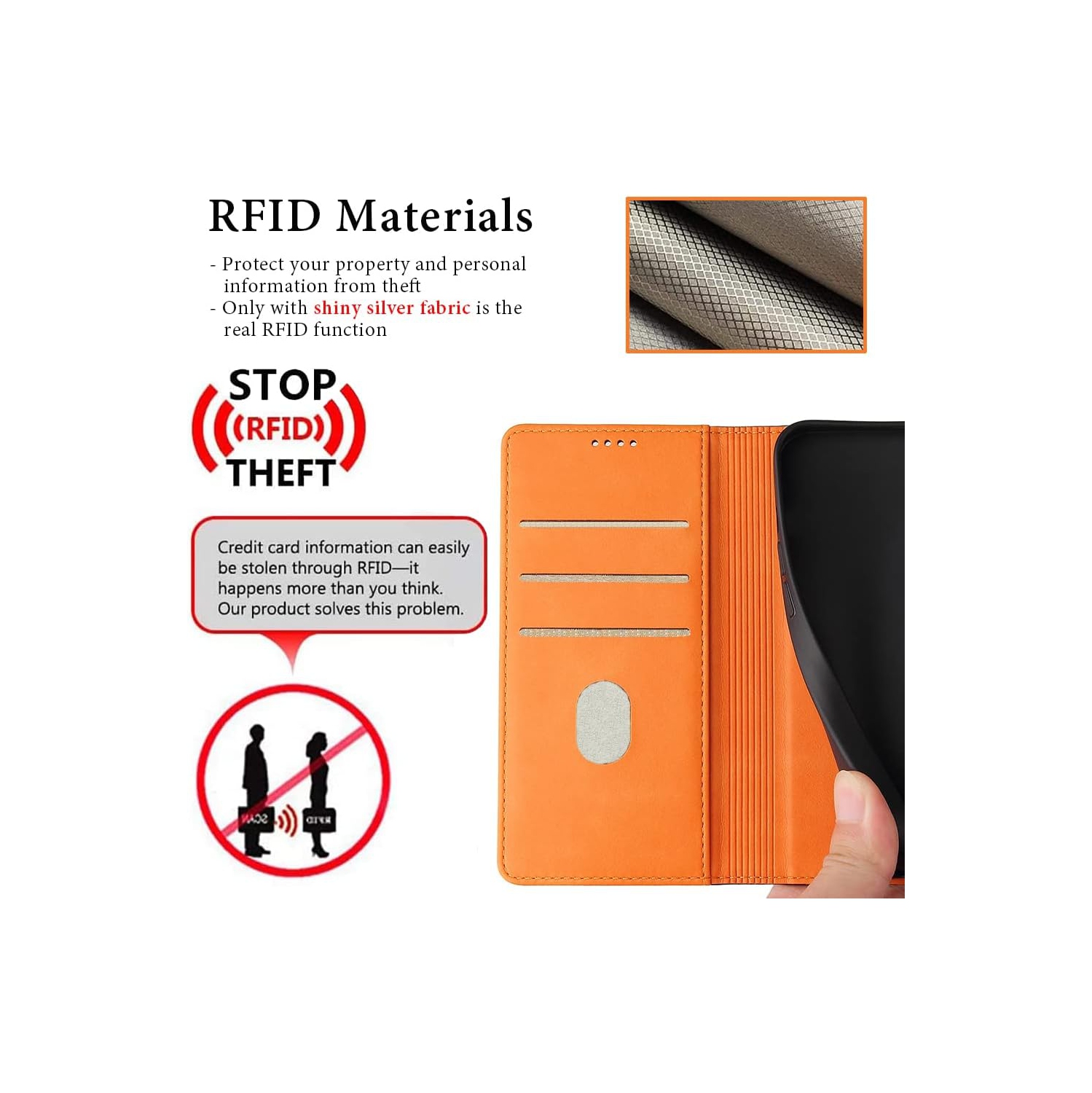 Google Pixel 7 Case Wallet Flip Genuine Leather with Anti-Theft RFID Blocking Kickstand Strong Magnetic Clasp