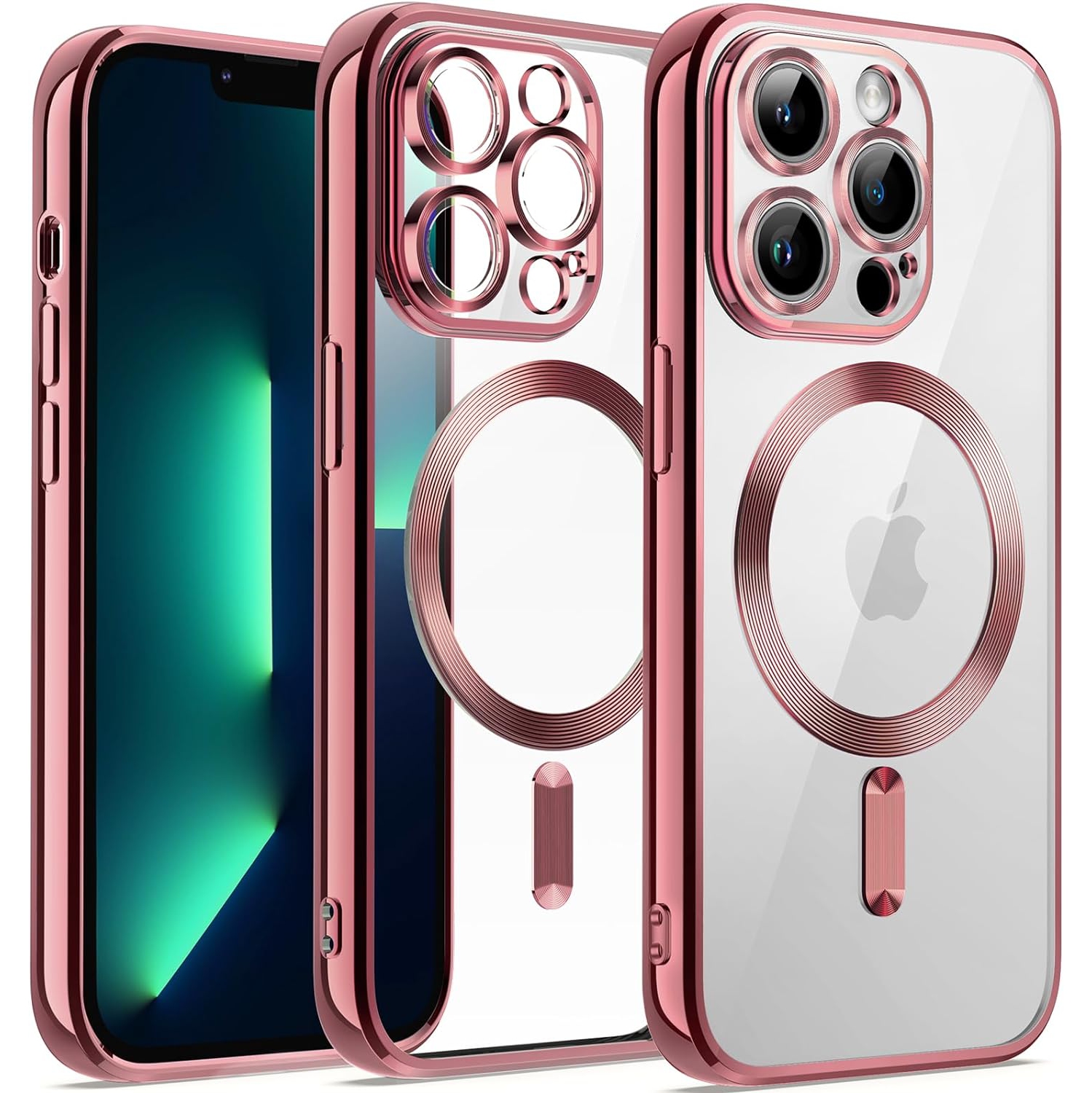 Electroplated Case for iPhone 13 Pro Max 6.7-Inch, Camera Lens Full Protection, Compatible with MagSafe Wireless